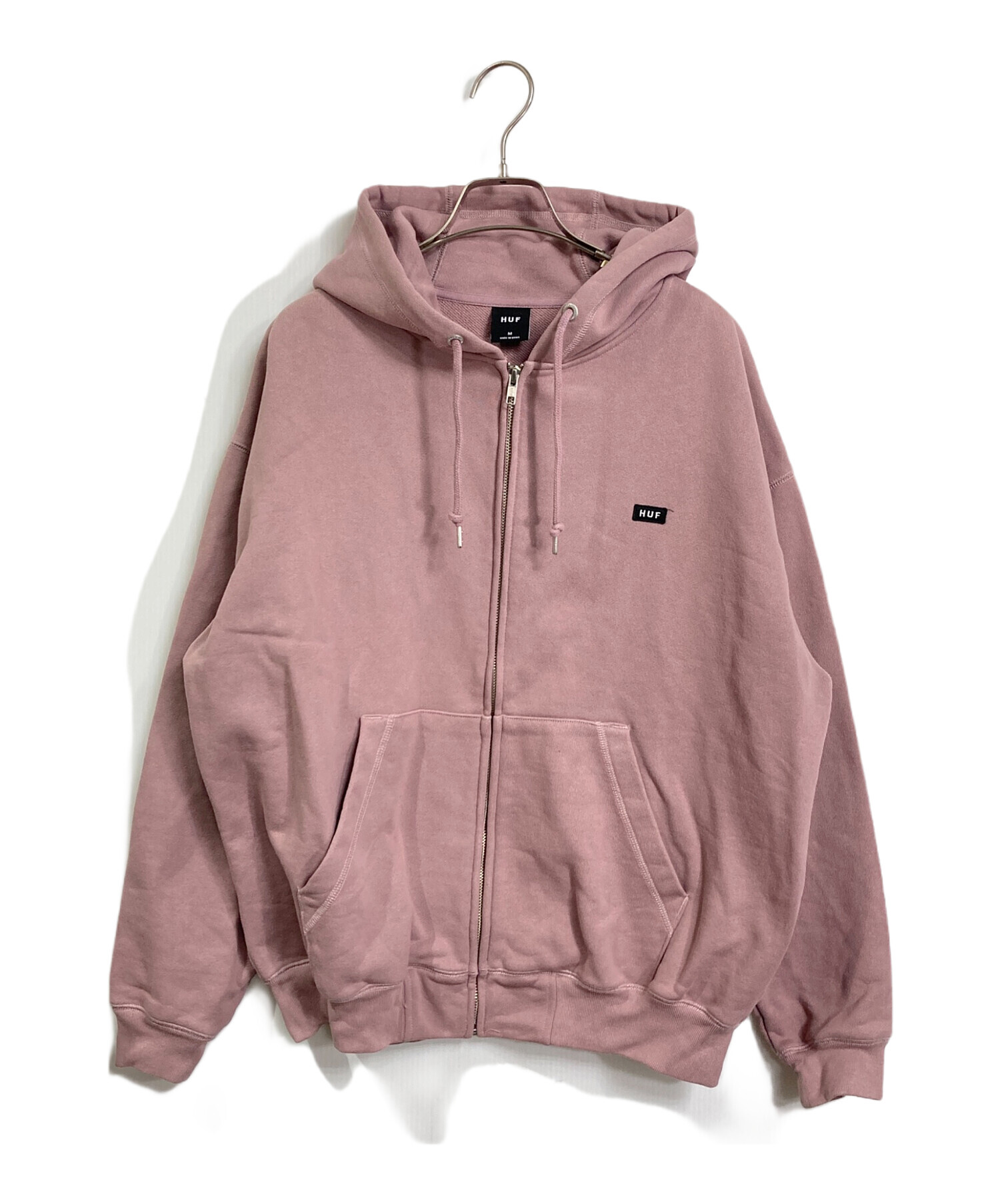中古・古着通販】HUF (ハフ) CLASSIC FLEECE FULL ZIP HOODIE ピンク