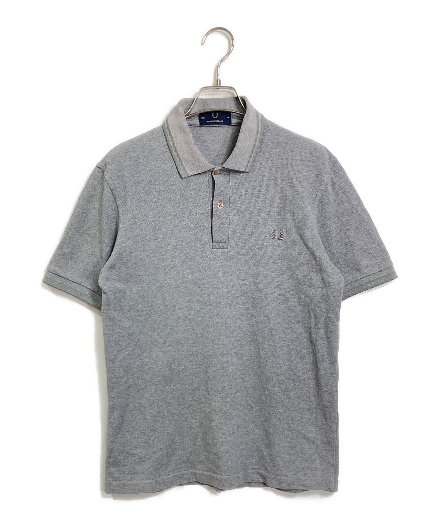 FRED PERRY グレー　ポロシャツ　ロンT 中古・古着通販】FRED PERRY (フレッドペリー) 半袖ポロシャツ グレー