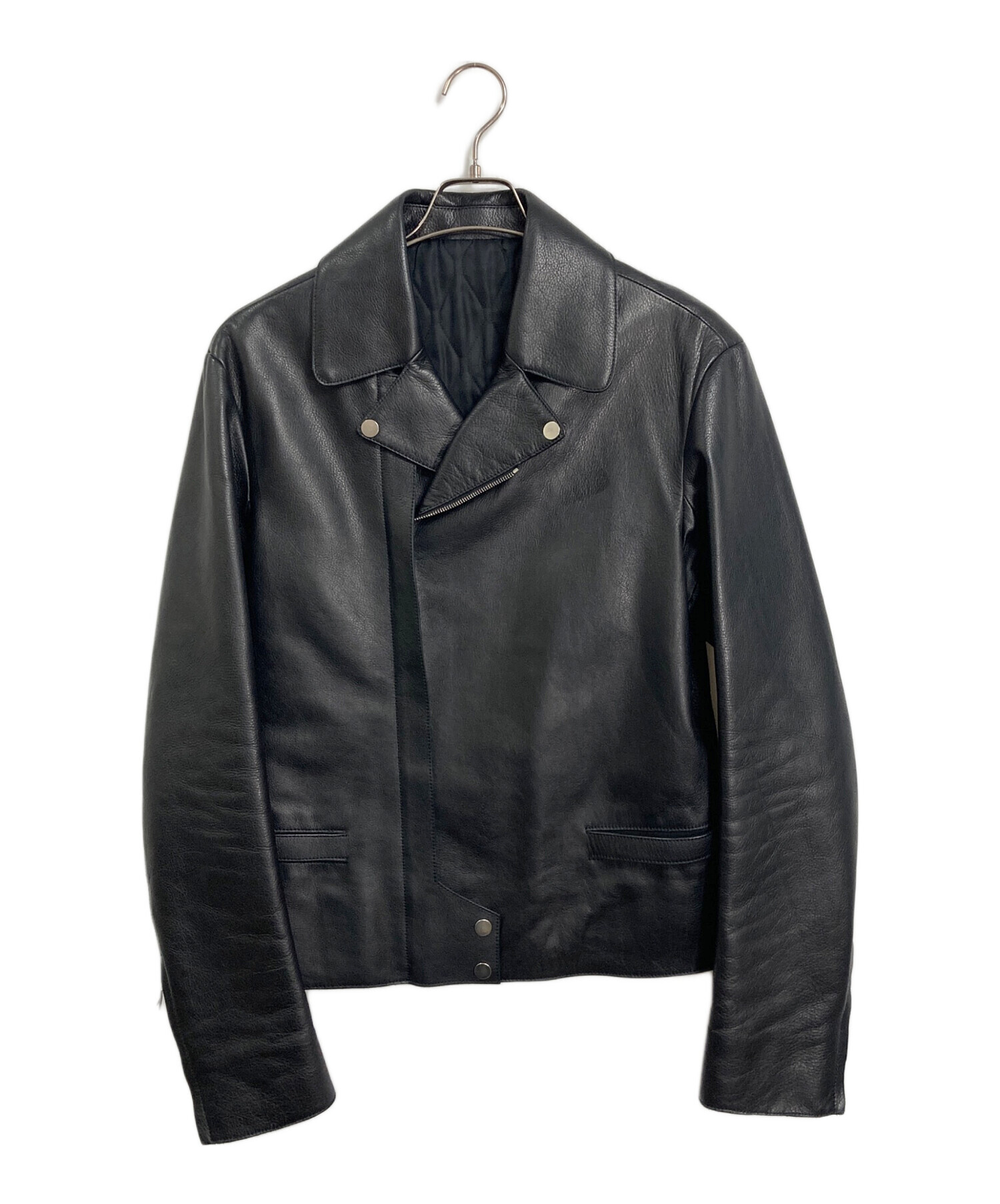 中古　バレンシアガ　ブリスタードレザー　ジャケット　ライダース　黒 BALENCIAGA - BALENCIAGA バレンシアガ ライダース 38(S位) 黒 【古着