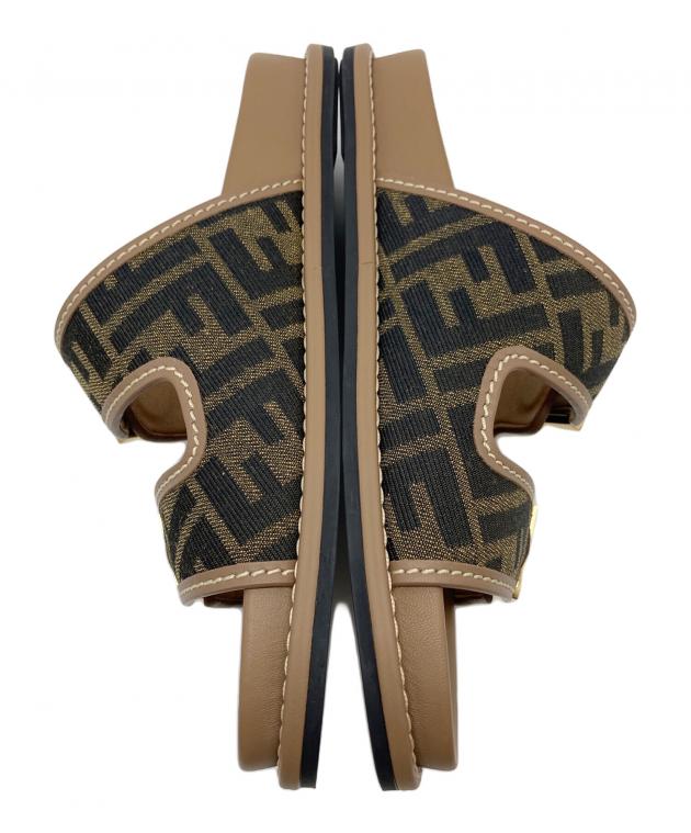 中古・古着通販】FENDI (フェンディ) ブラウンFFファブリック スライド