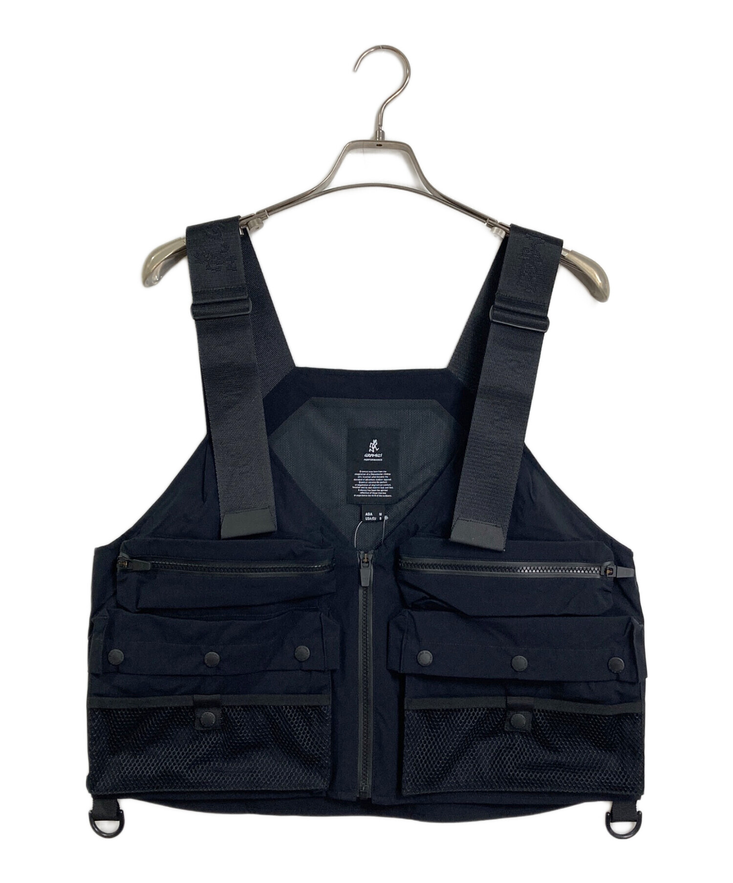 グラミチ リバーシブル ナイロンベスト M 黒 TribalTerra 中古・古着通販】GRAMICCI (グラミチ) 3LAYER FISHING VEST