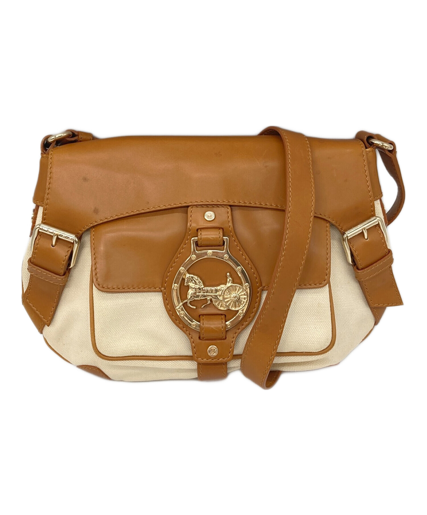 中古・古着通販】CELINE (セリーヌ) 馬車金具ショルダーバッグ 