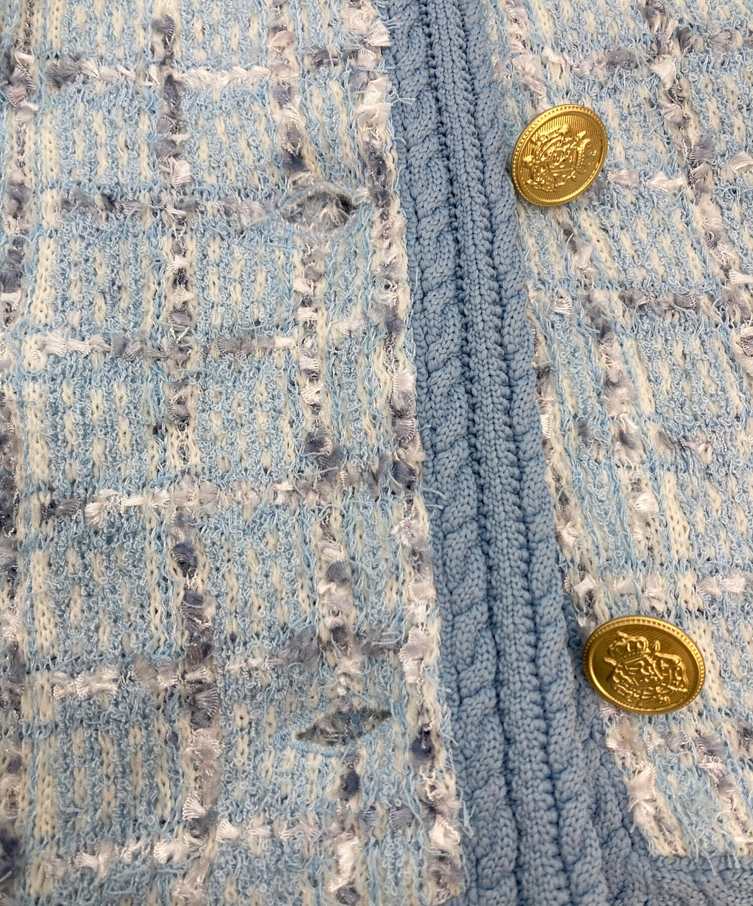 中古・古着通販】furfur (ファーファー) ツイードニットジャケット