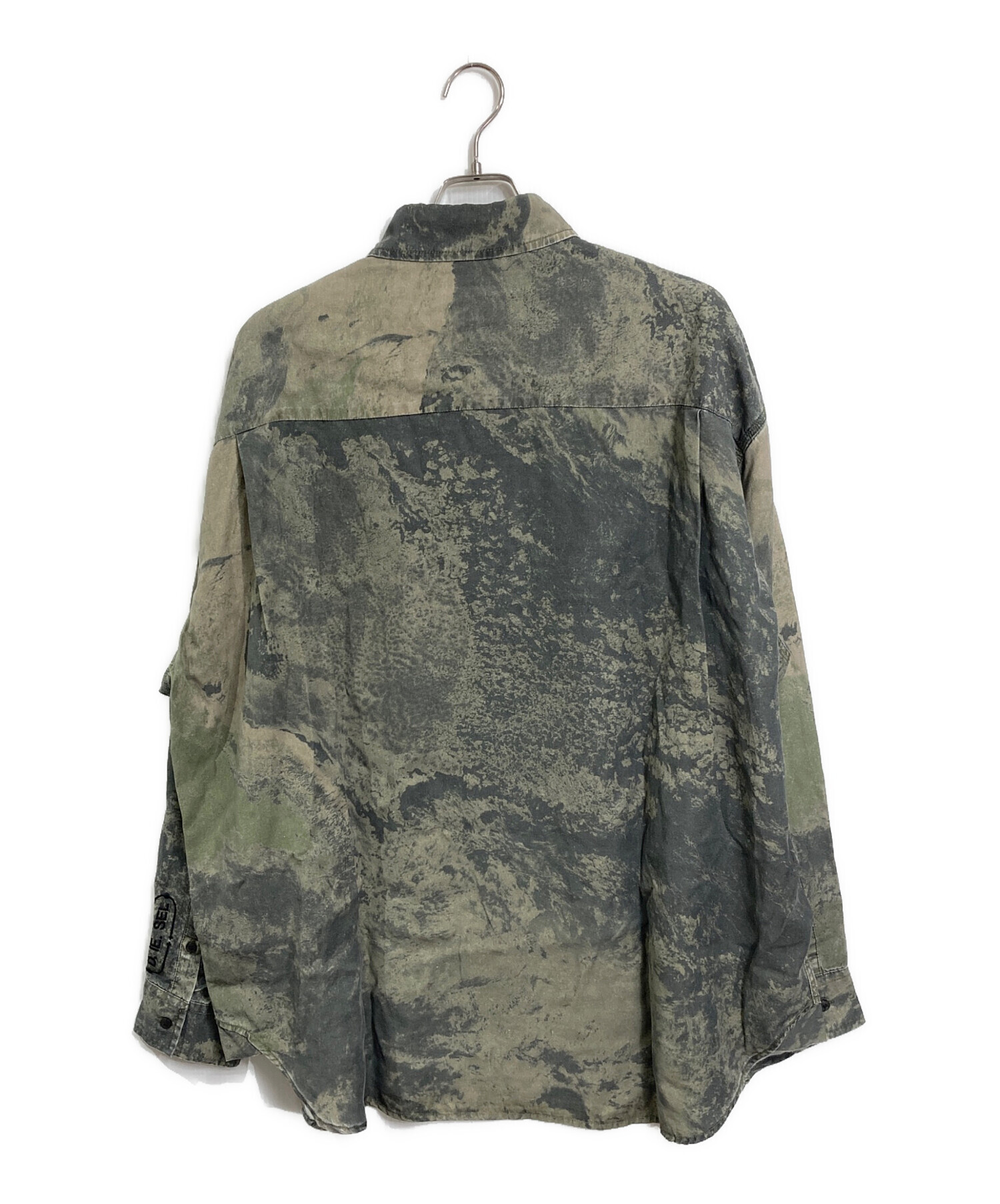 DIESEL ディーゼル S-DEWNY-CMF 地球柄 アース柄 シャツ 中古・古着通販】DIESEL (ディーゼル) S-DEWNY-CMF 迷彩柄シャツ