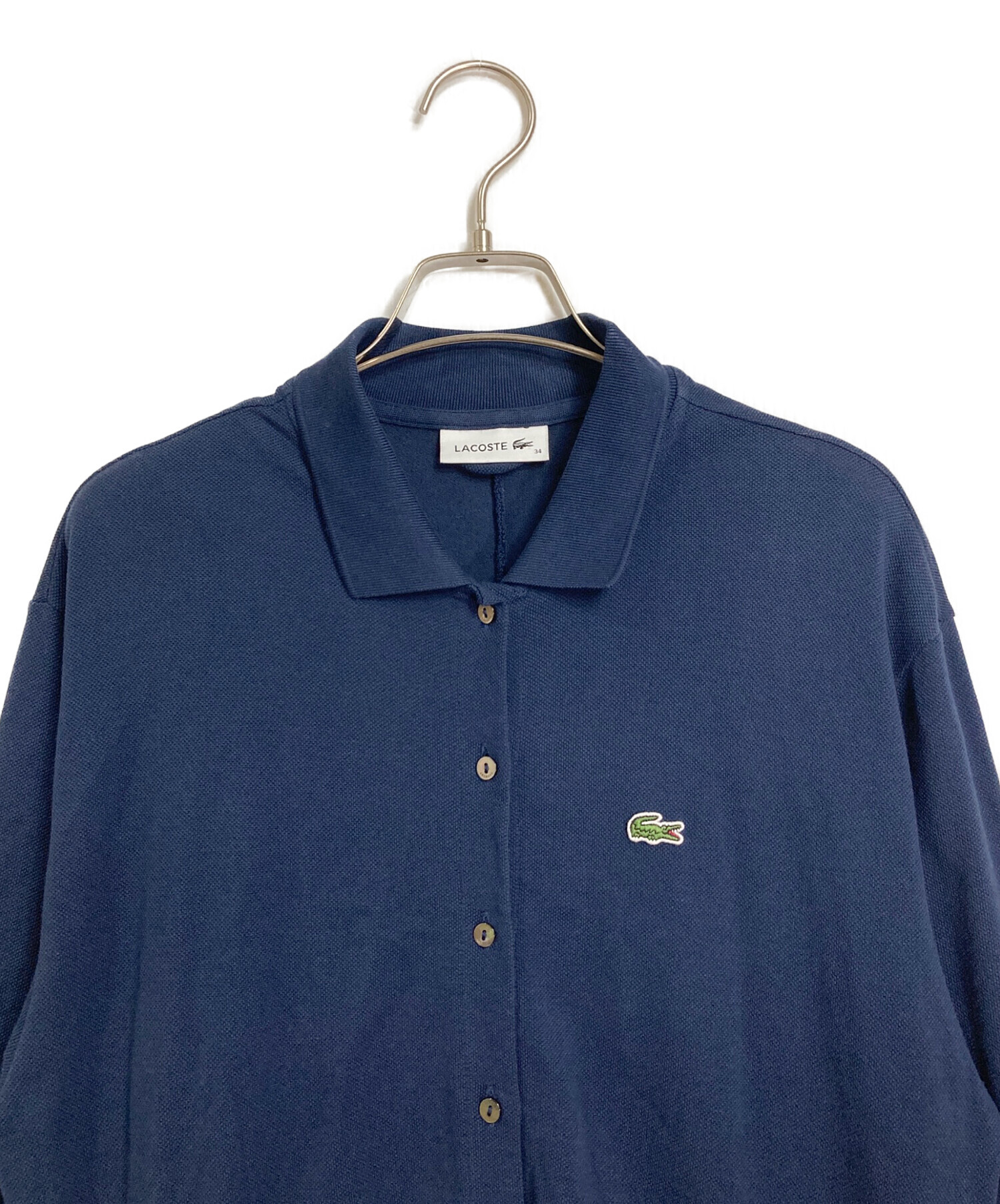 【toccoさん専用】LACOSTE ネイビーポロシャツドレスとカーディガン 中古・古着通販】LACOSTE (ラコステ) ベルトデザインポロシャツドレス