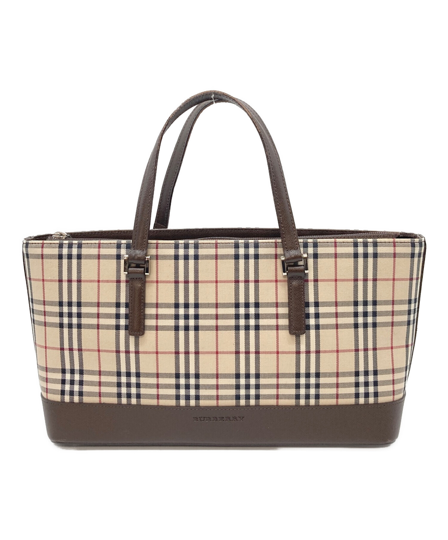 Burberry ハンドバック　ノバチェック ベージュ 中古・古着通販】BURBERRY (バーバリー) ノバチェックハンドバッグ