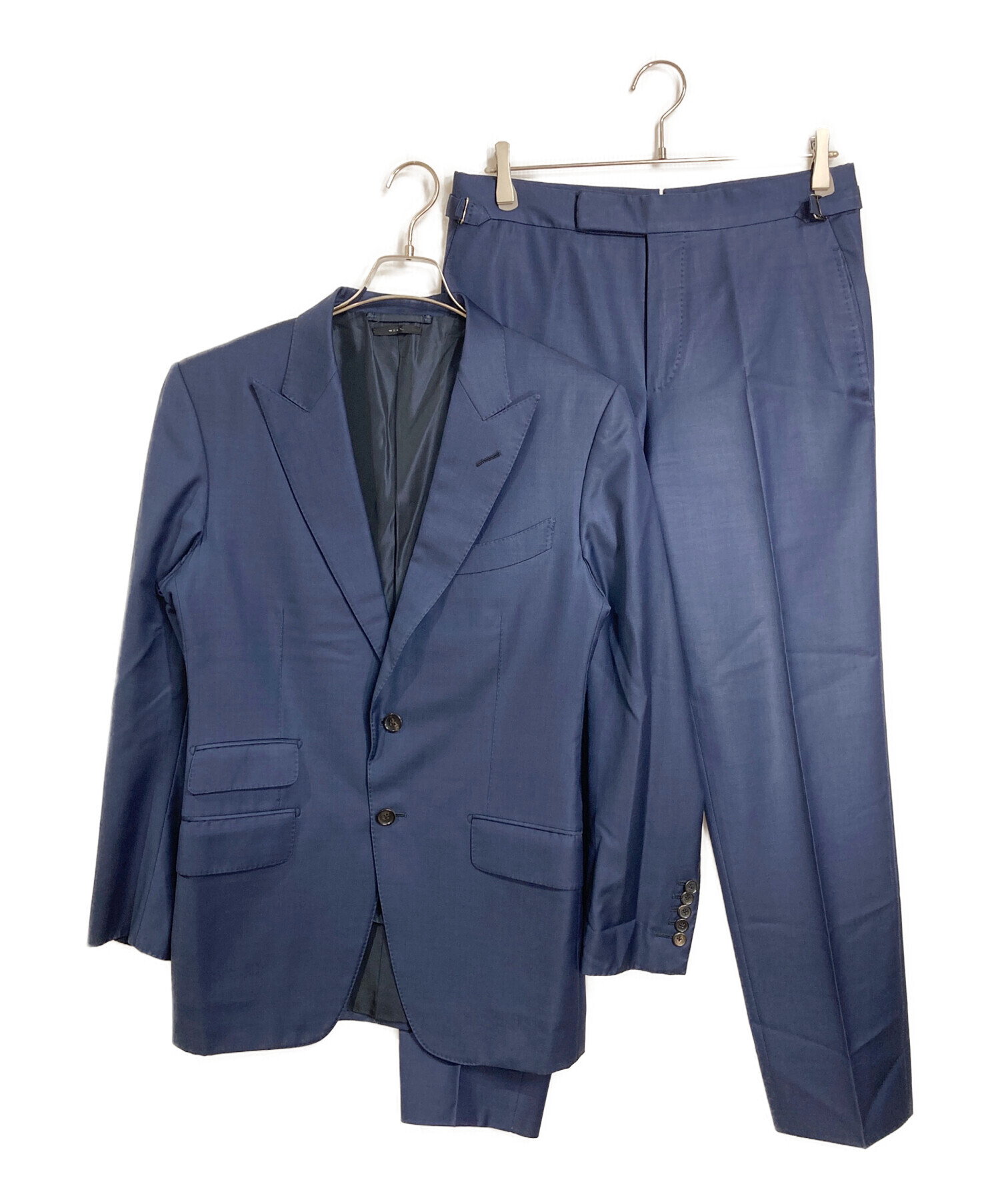 TOM FORD トムフォード パンツ（その他） 32(L位) 紺 【古着】【中古】 中古・古着通販】TOM FORD (トムフォード) Sharkskin Wool Fit Y Suit