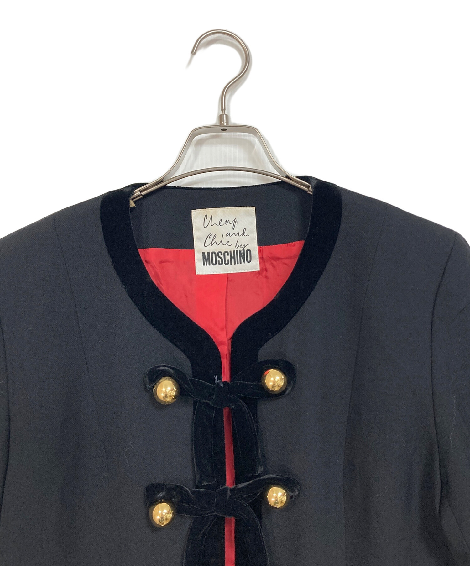 中古・古着通販】MOSCHINO (モスキーノ) 金ボタンリボンテーラード