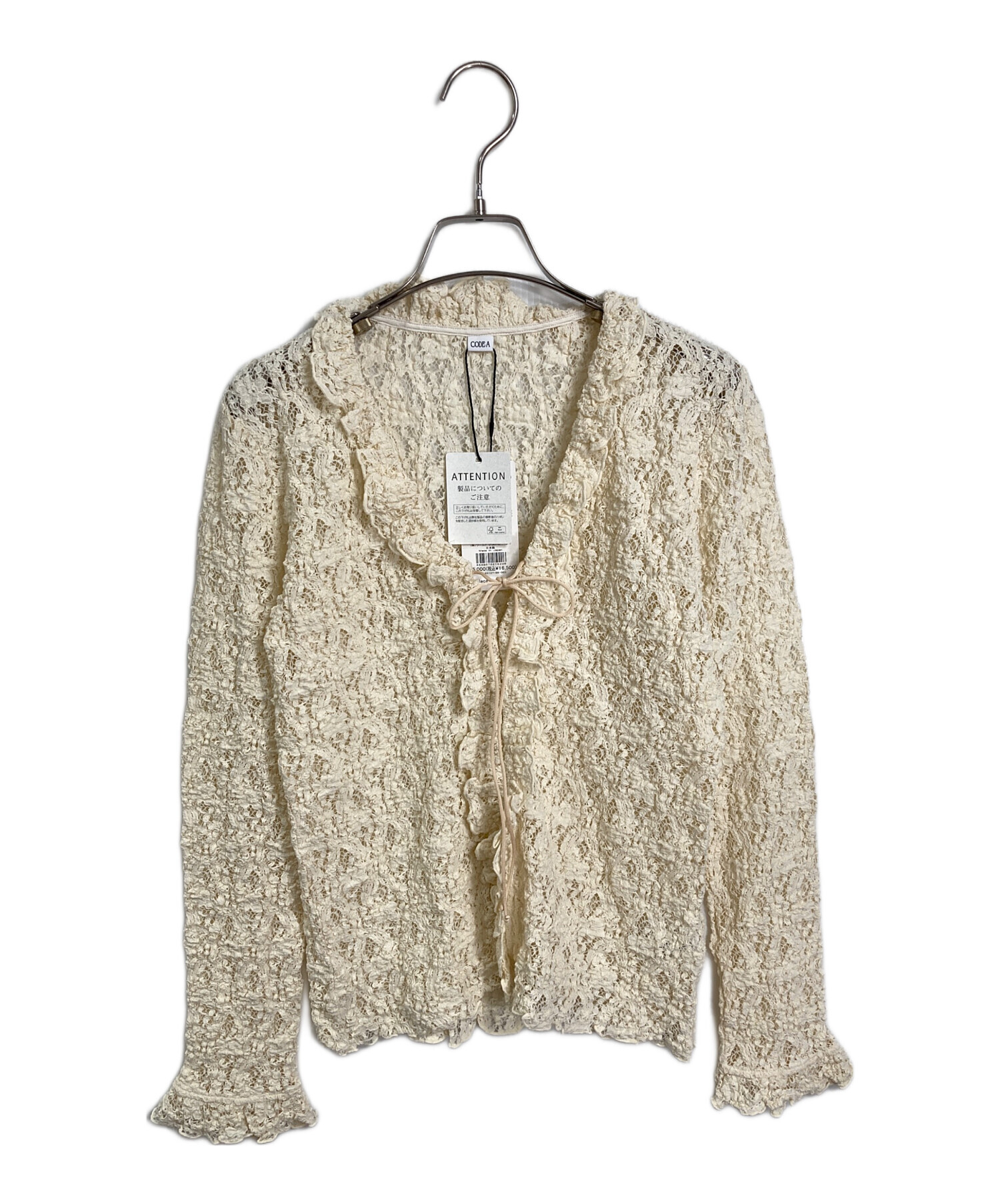 新品タグ付きCODE A コードエー fluffy lace blouse | ヤマダウェブコム