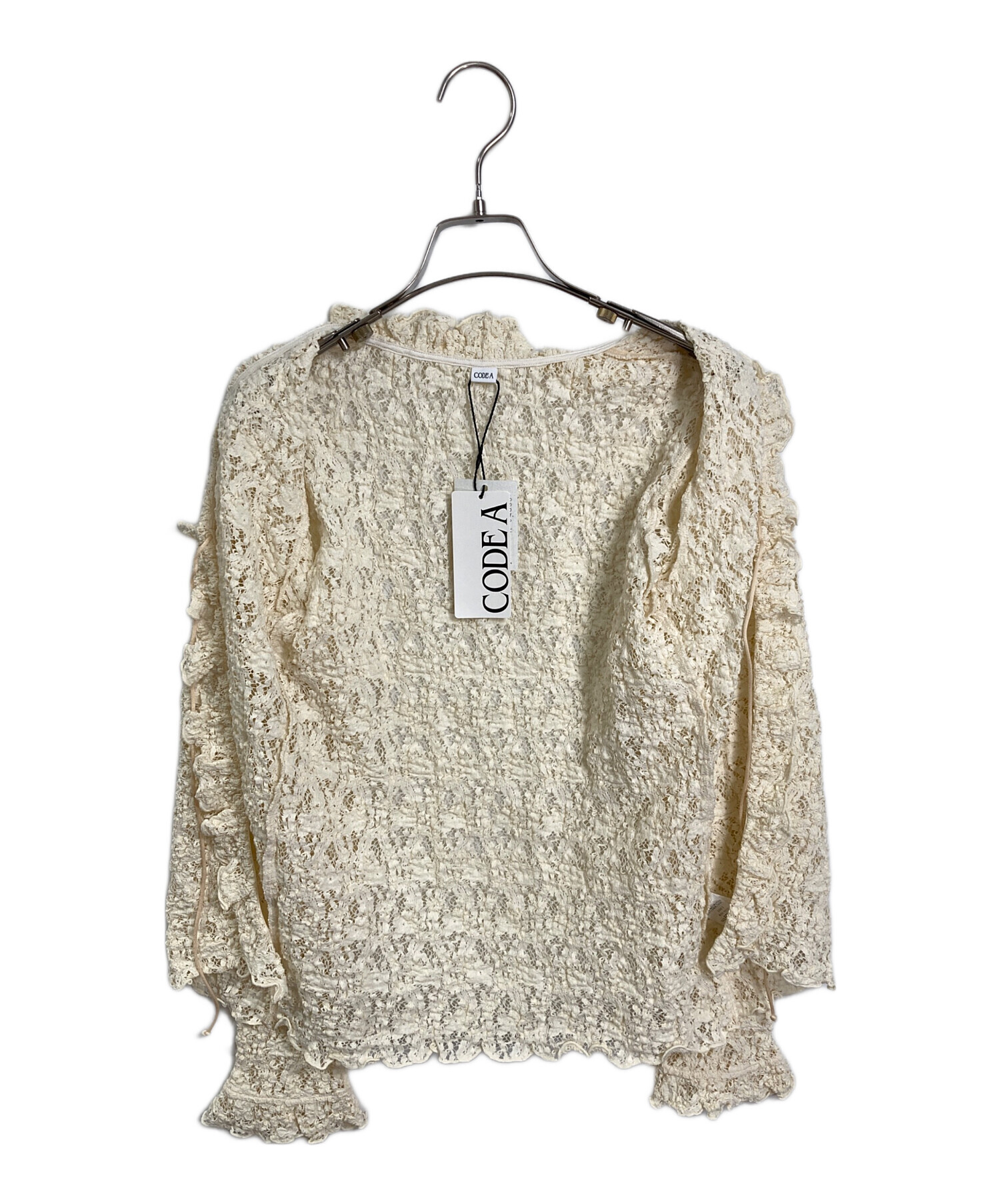 中古・古着通販】CODE A (コードエー) Re fluffy lace blouse ブラウス