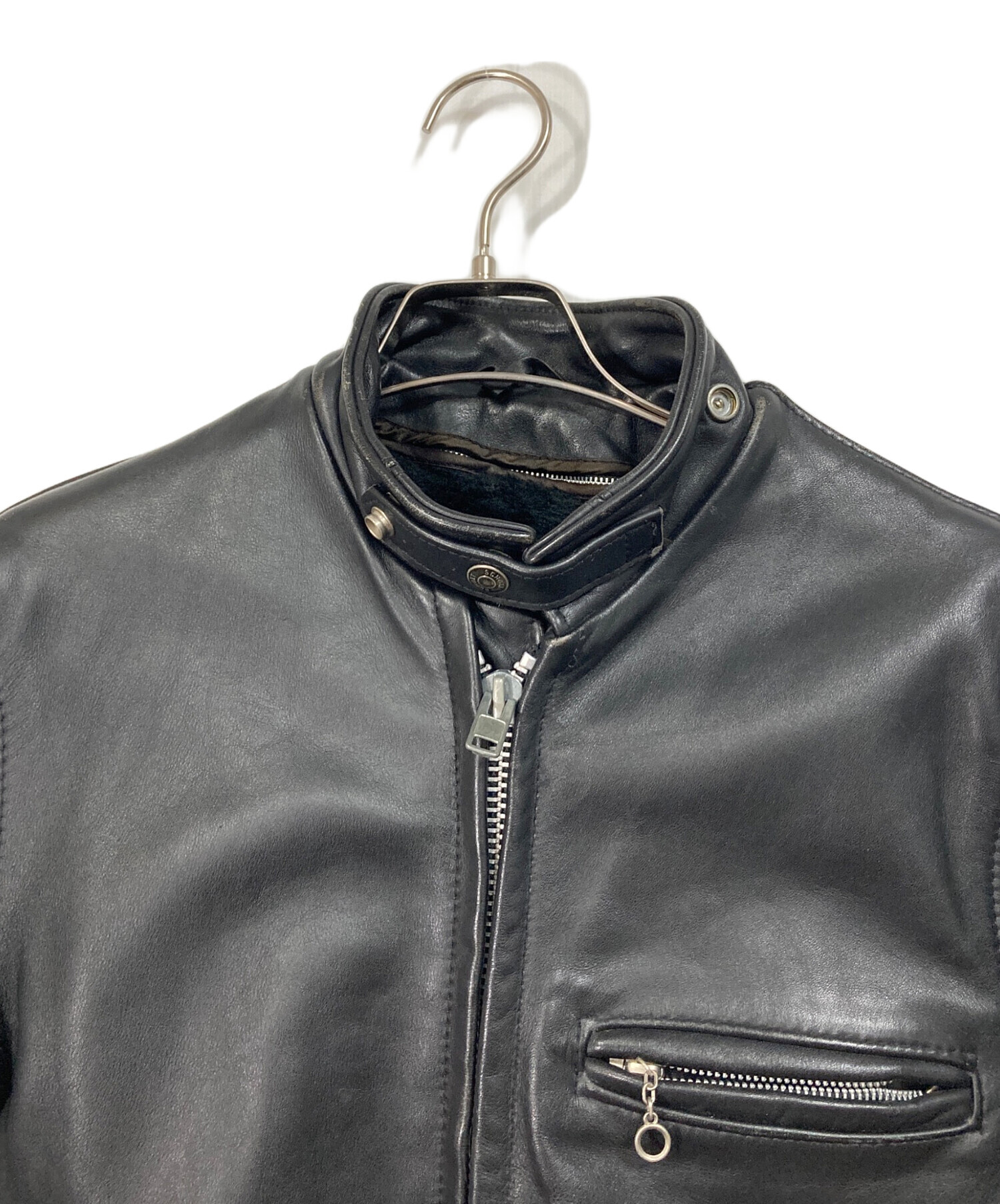 ビンテージ ライダースジャケット　サイズ34 中古・古着通販】Schott (ショット) ライナー付シングルライダース
