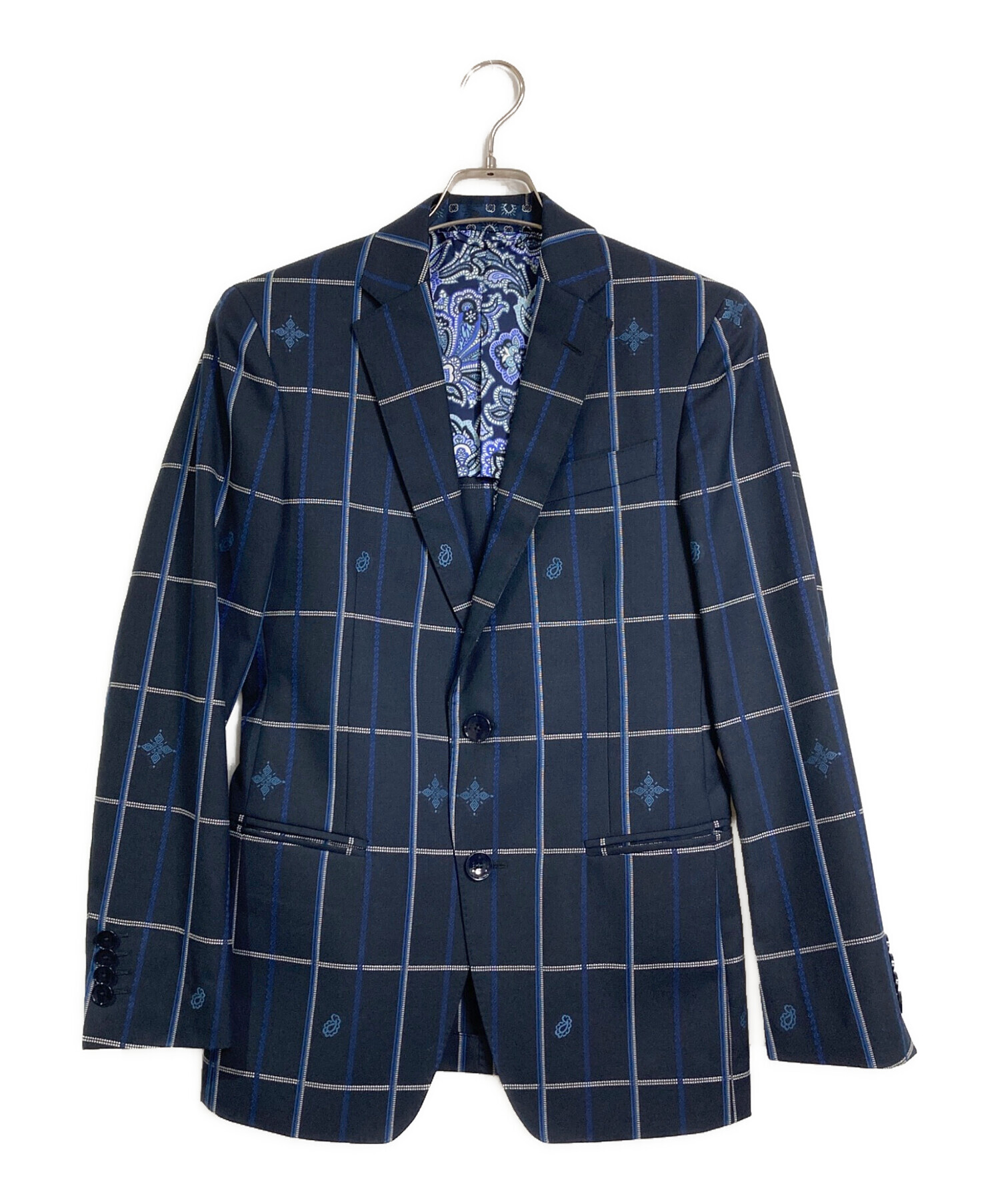中古・古着通販】ETRO (エトロ) 裏地ペイズリーチェックセットアップ