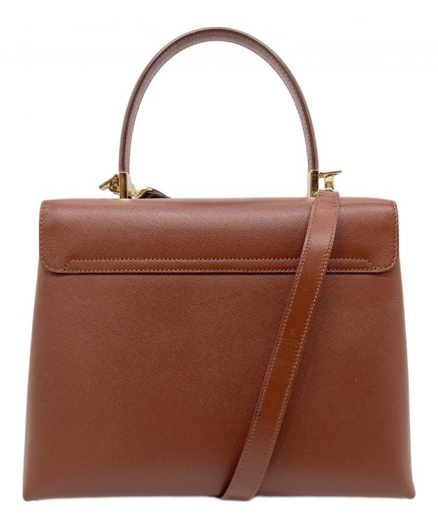 【美品】 フェラガモ ガンチーニ ハンドバッグ フォーマル 2way カード付 中古・古着通販】Ferragamo (フェラガモ) ガンチーニ2WAYバッグ