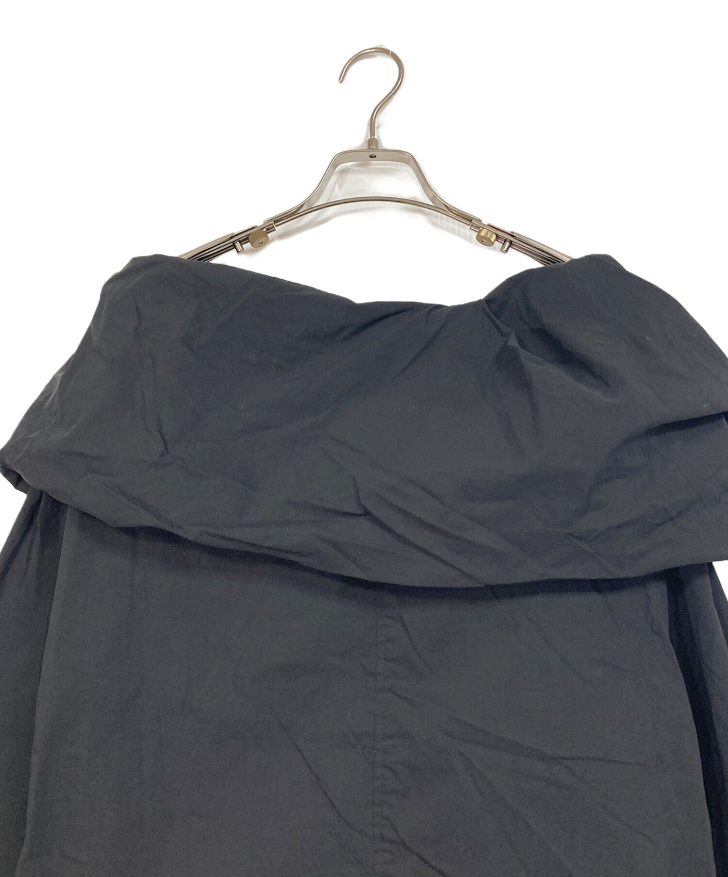 【美品】  styling/ kei shirahata / スタイリング/ケイシラハタ | ラッフルショルダー トップス 半袖ブラウス | ONE SIZE | ブラック | レディース 中古・古着通販】styling/ kei shirahata (スタイリング / ケイ
