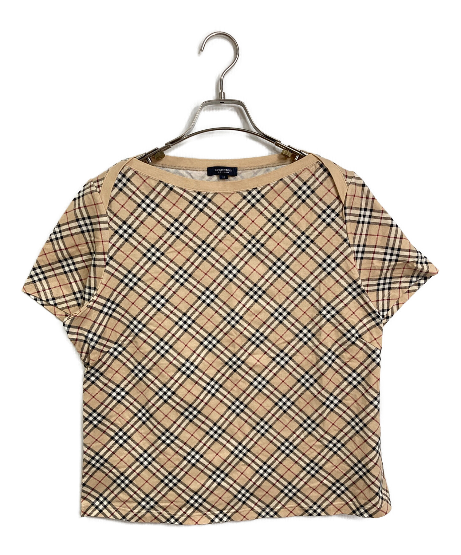 Burberry ベージュ 半袖Tシャツ M 新品未使用 タグ付き ノバチェック 中古・古着通販】BURBERRY (バーバリー) ノバチェックTシャツ