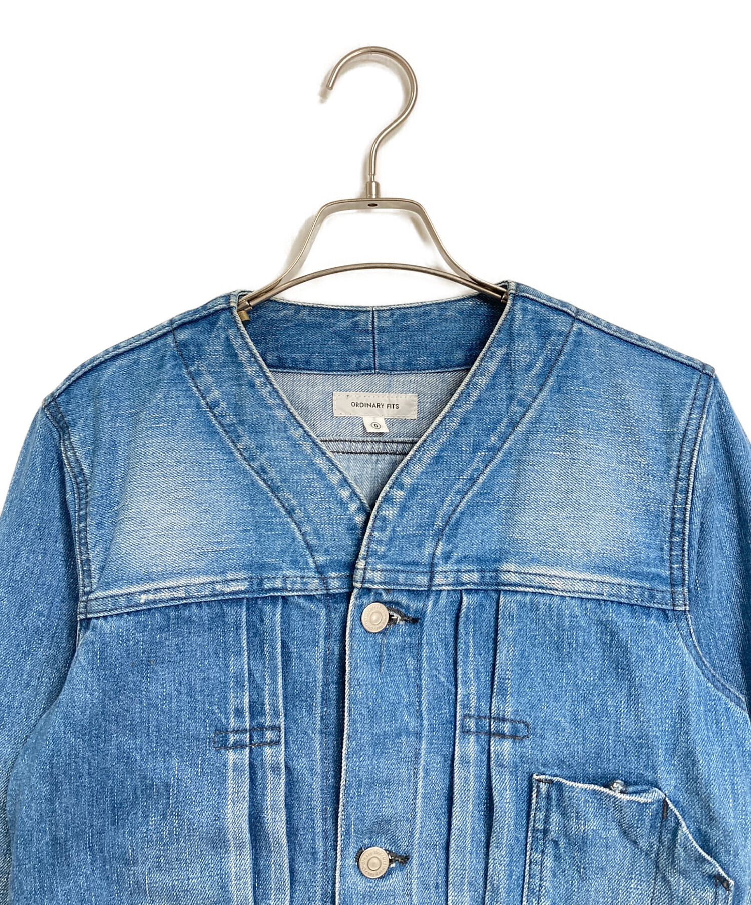 Ordinary fits ノーカラー デニムジャケット 中古・古着通販】Ordinary fits (オーディナリーフィッツ) 1st ノー