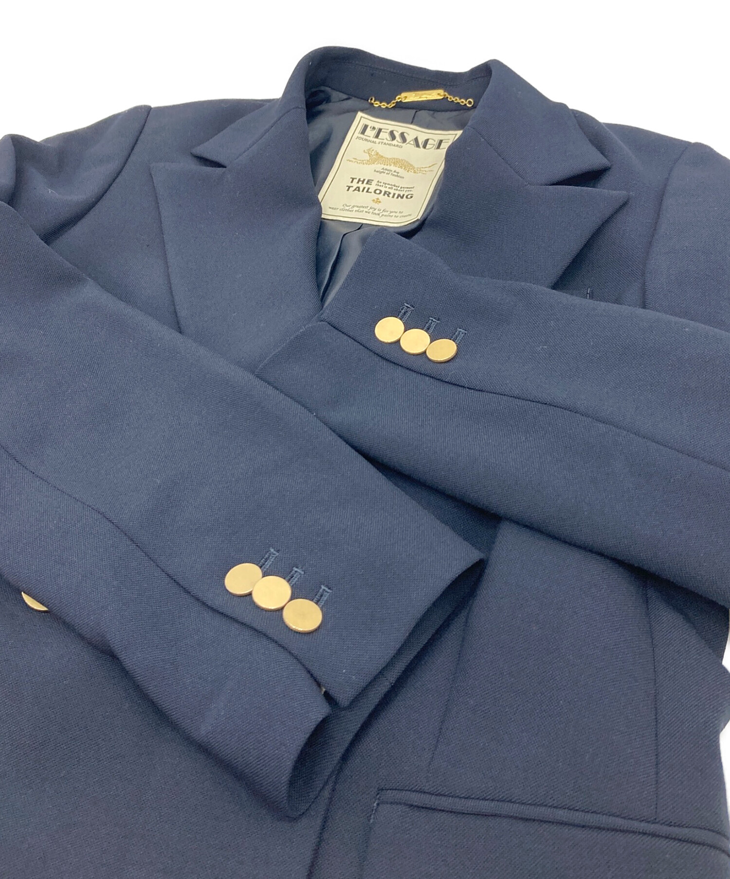 JOURNAL STANDARD L'ESSAGE コート ネイビー 38 中古・古着通販】journal standard L'essage (ジャーナルスタンダード