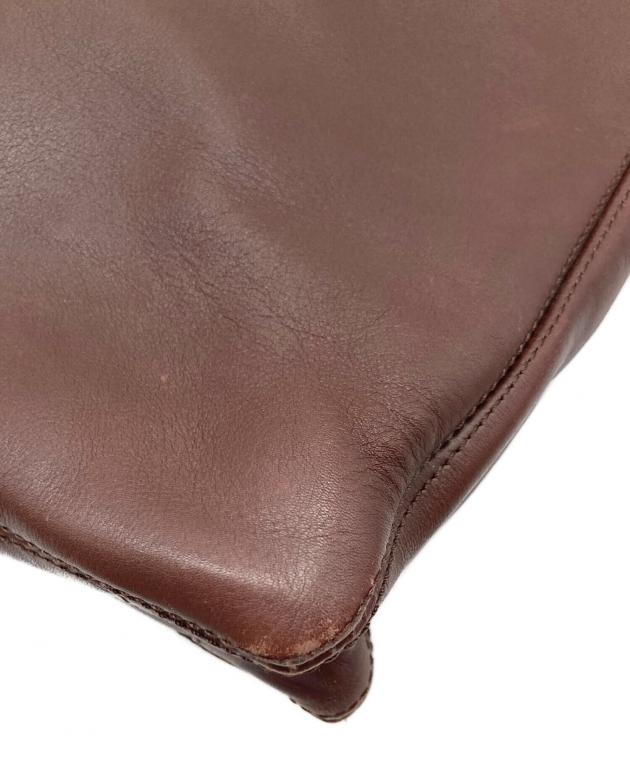 CHANEL ブラウンレザートートバッグ 中古・古着通販】CHANEL (シャネル) ココマークレザートートバッグ