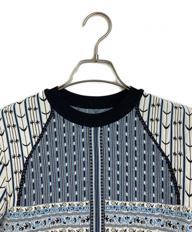 マメクロゴウチ Geometric Pattern Knitted Top 中古・古着通販】mame kurogouchi (マメクロゴウチ) Geometric Pattern