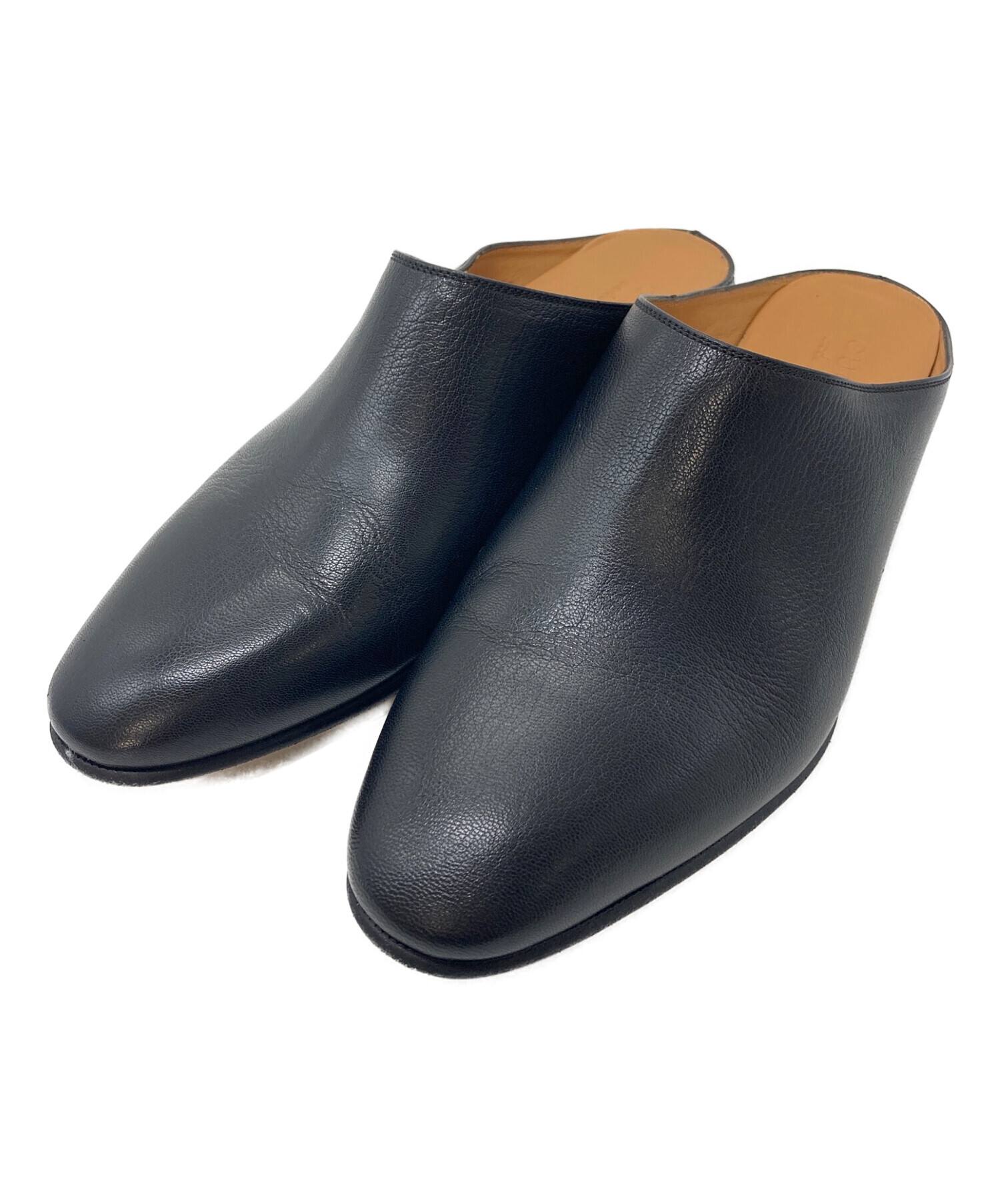 Gucci レザーシューズ サイズ41E イタリア製 中古・古着通販】GUCCI (グッチ) レザーサンダル ブラック サイズ:41