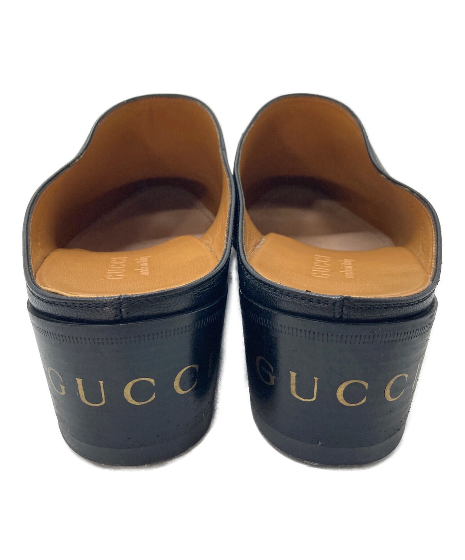 中古・古着通販】GUCCI (グッチ) レザーサンダル ブラック サイズ:41
