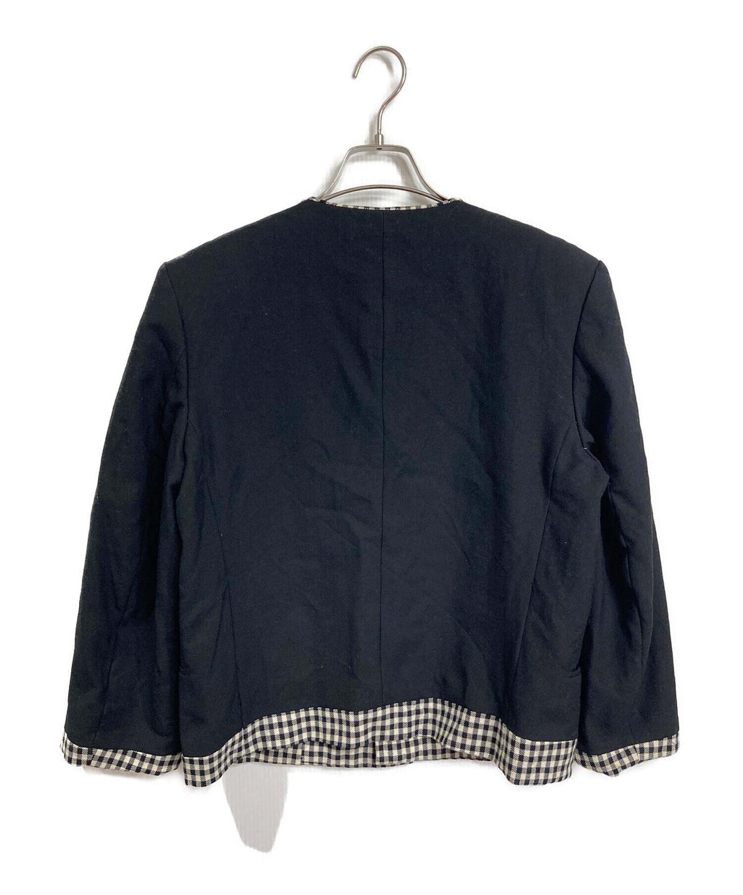 トリココムデギャルソン　ウール　丸襟　切り替えデザイン　プリーツ　AD2020 中古・古着通販】tricot COMME des GARCONS (トリココムデギャルソン