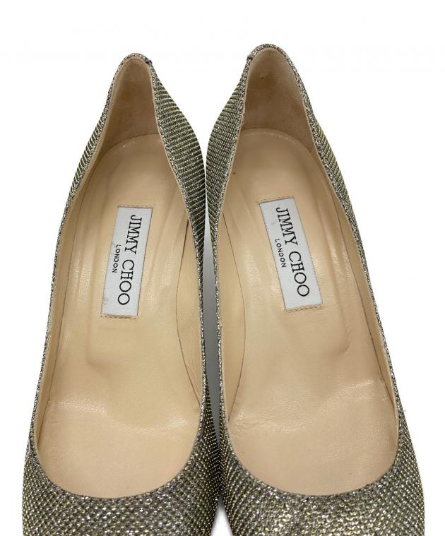 中古・古着通販】JIMMY CHOO (ジミーチュウ) ラメグリッターパンプス