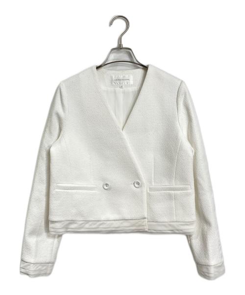 中古・古着通販】Akiko Ogawa (アキコオガワ) ノーカラーツイード