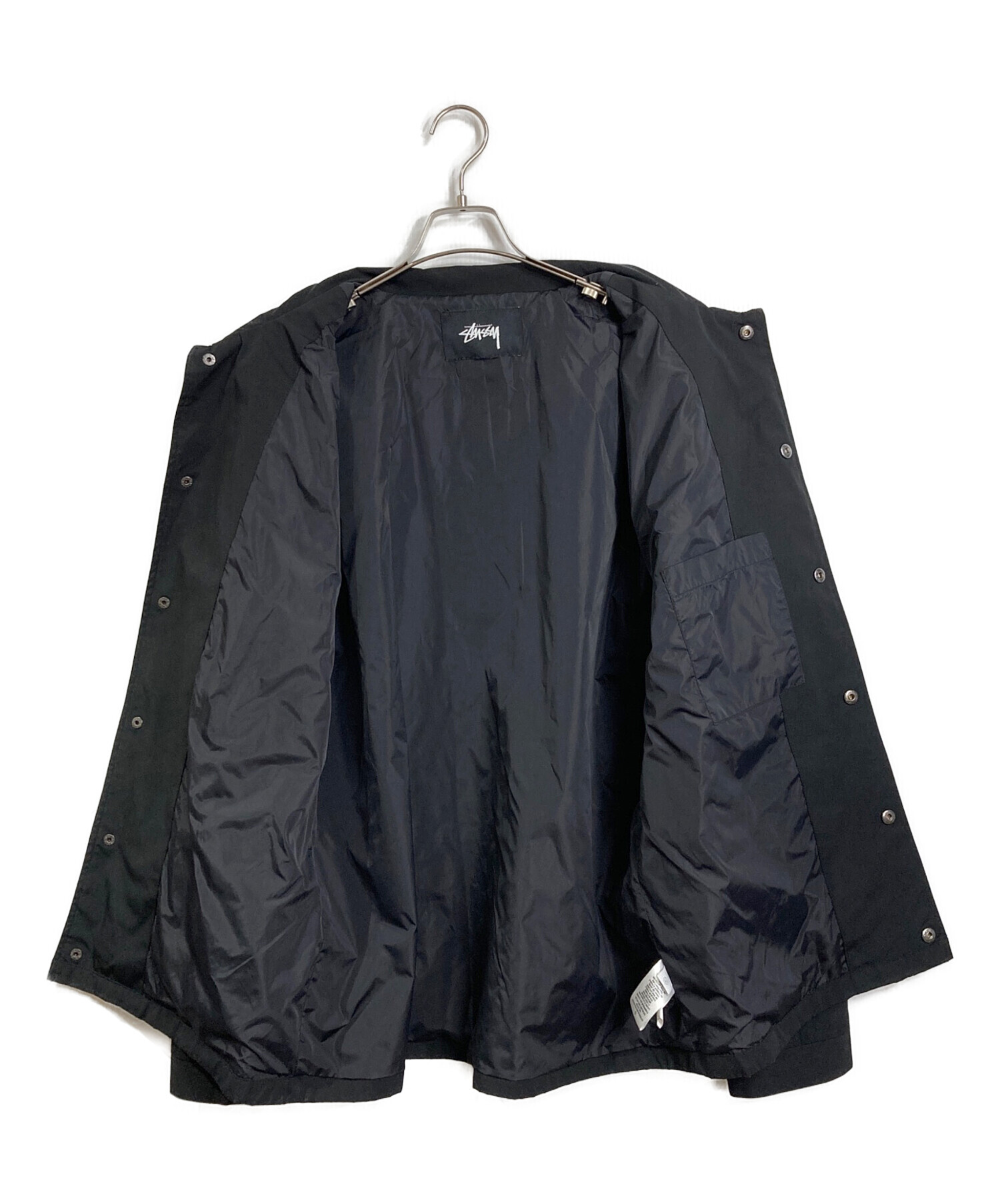 ステューシー コーチジャケット　黒 中古・古着通販】stussy (ステューシー) コーチジャケット ブラック