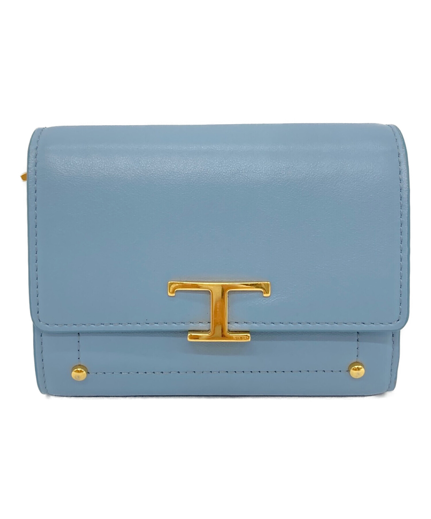中古・古着通販】TOD'S (トッズ) T Timeless 3つ折り財布 スカイブルー