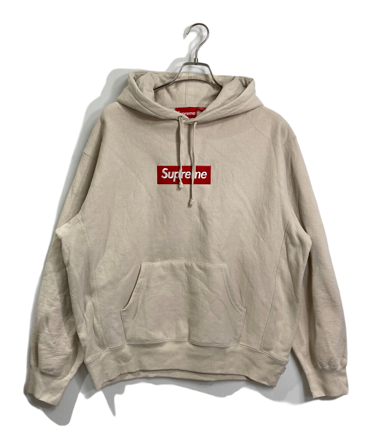 Supreme ベージュ フード付きパーカー 中古・古着通販】Supreme (シュプリーム) Box Logo Hooded “Stone