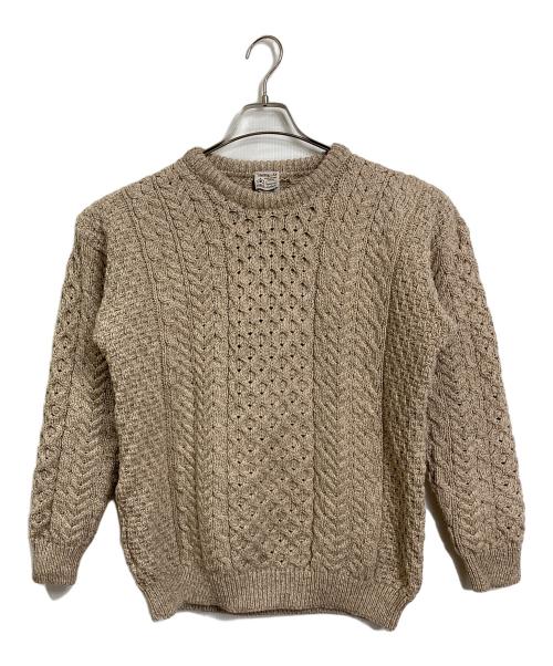INVERALLAN アランニット M アイルランド製 旧タグ 中古・古着通販】INVERALLAN (インバーアラン) 茶タグ ケーブルニット