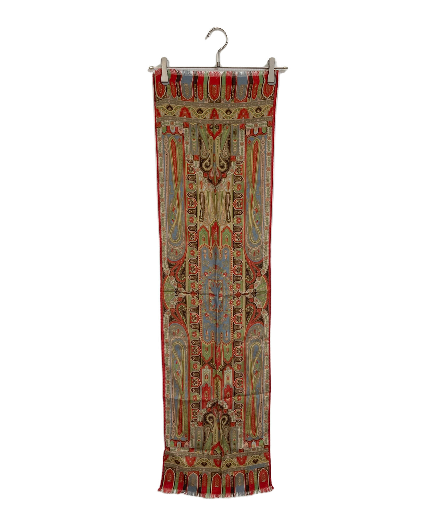 中古・古着通販】ETRO (エトロ) ストール 総柄 イタリア製 レッド