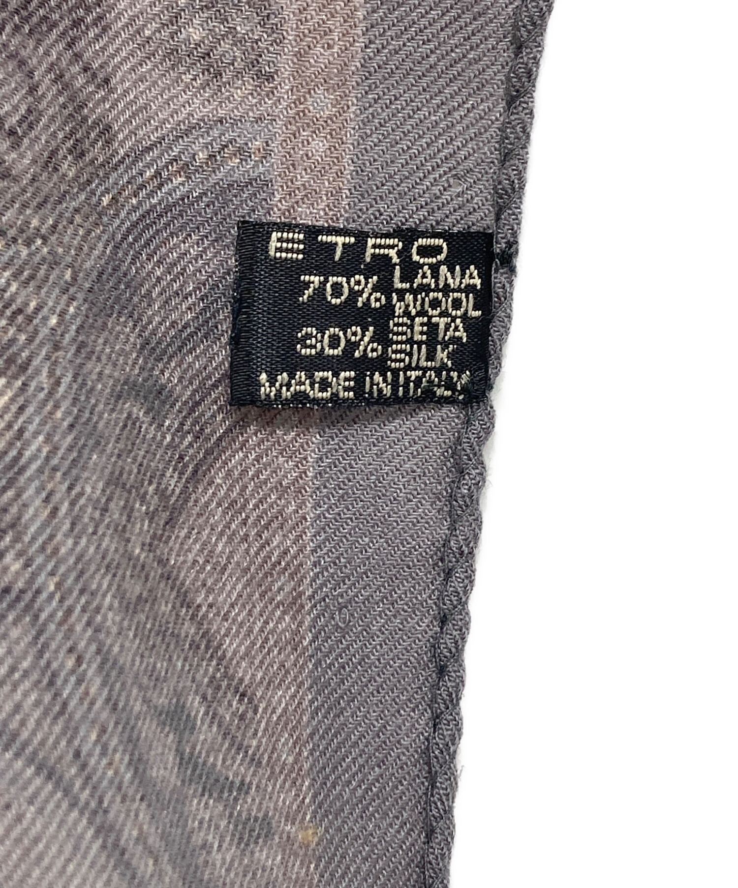 中古・古着通販】ETRO (エトロ) 大判ストール イタリア製 グレー