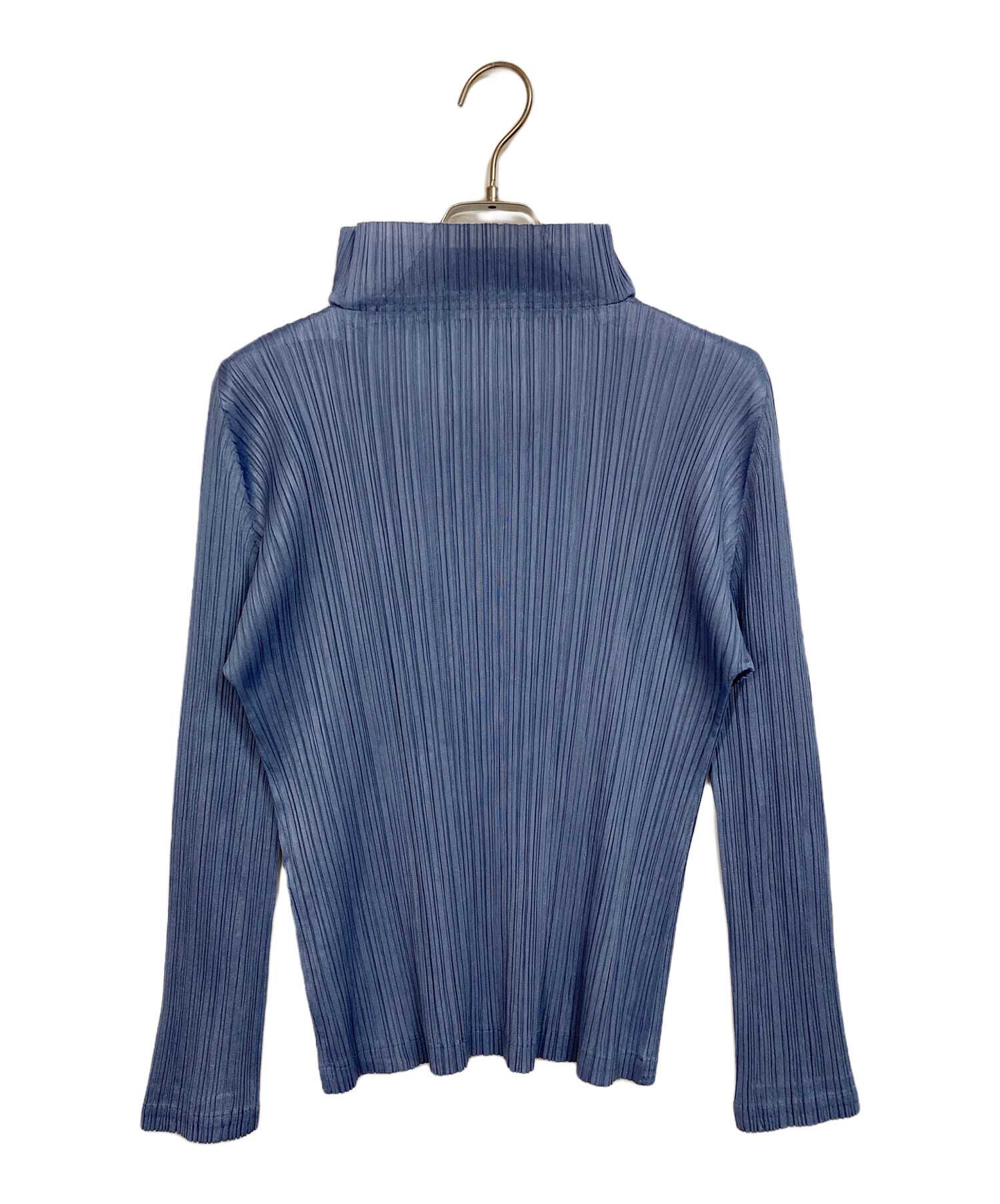 プリーツプリーズ カットソー　スカイブルー　サイズ3 中古・古着通販】PLEATS PLEASE (プリーツプリーズ) ハネックプリーツ