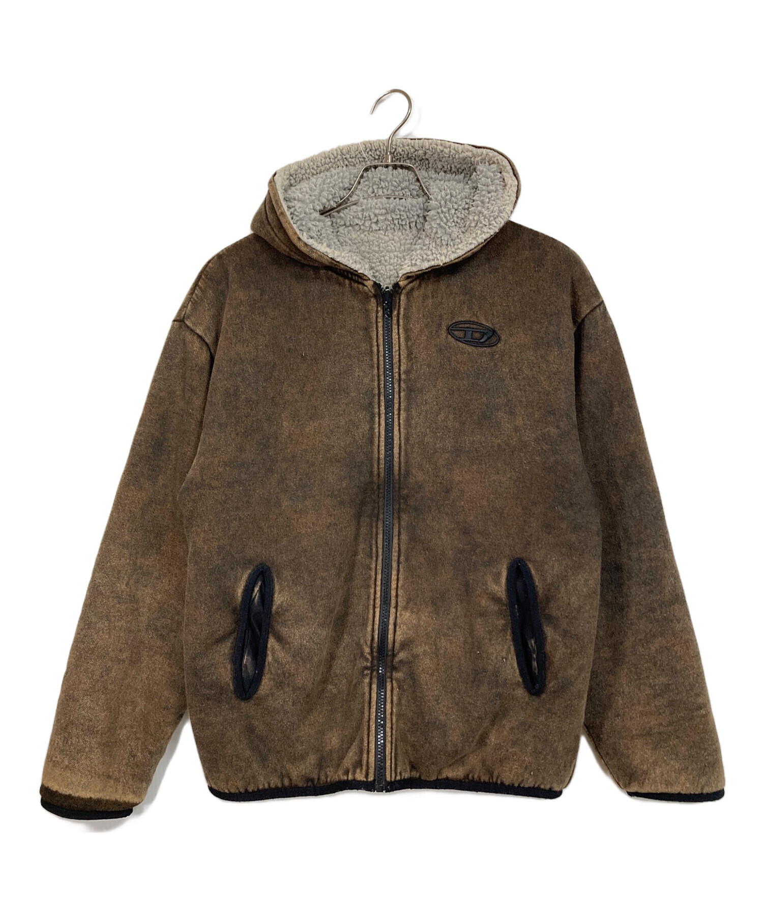 DIESEL ディーゼル リバーシブルオーバーサイズボアコート S 中古・古着通販】DIESEL (ディーゼル) F-Ella フーディ リバーシブル