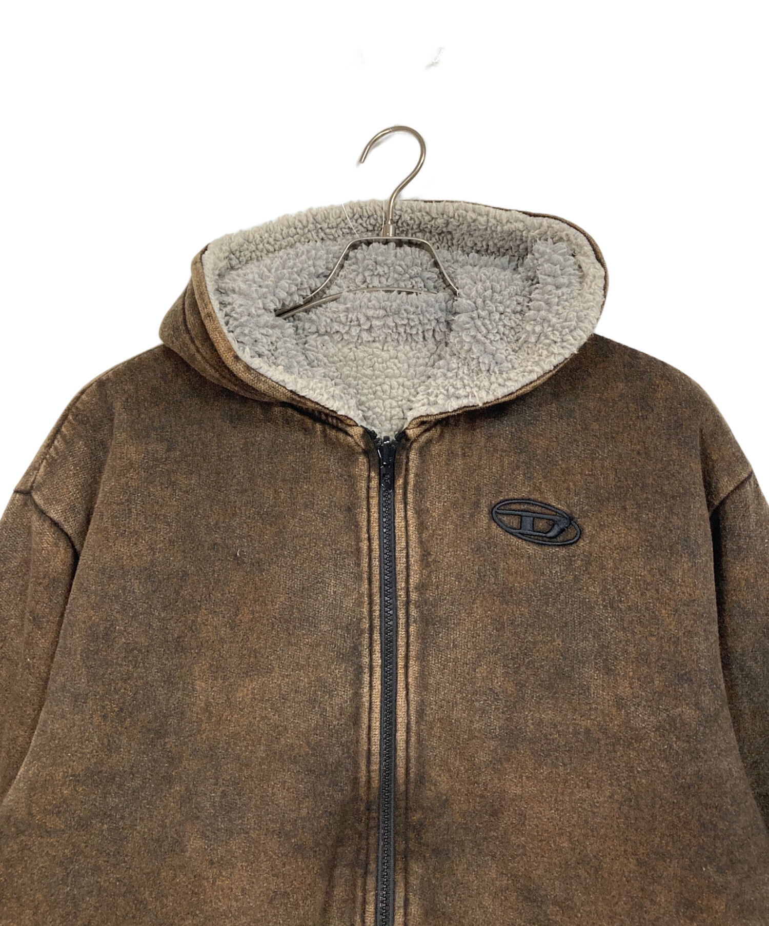 DIESEL ディーゼル リバーシブルオーバーサイズボアコート S 中古・古着通販】DIESEL (ディーゼル) F-Ella フーディ リバーシブル
