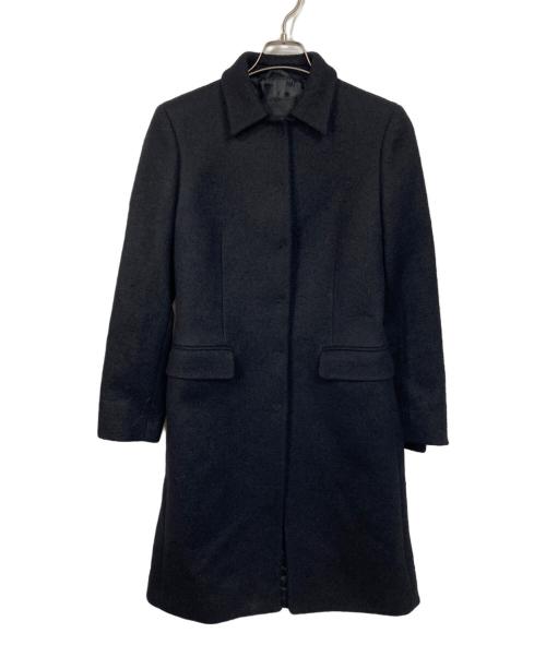 極美品 PRADA ツイード ロングコート 38サイズ 希少カラー グリーン 中古・古着通販】PRADA (プラダ) ツイードロングコート ブラック