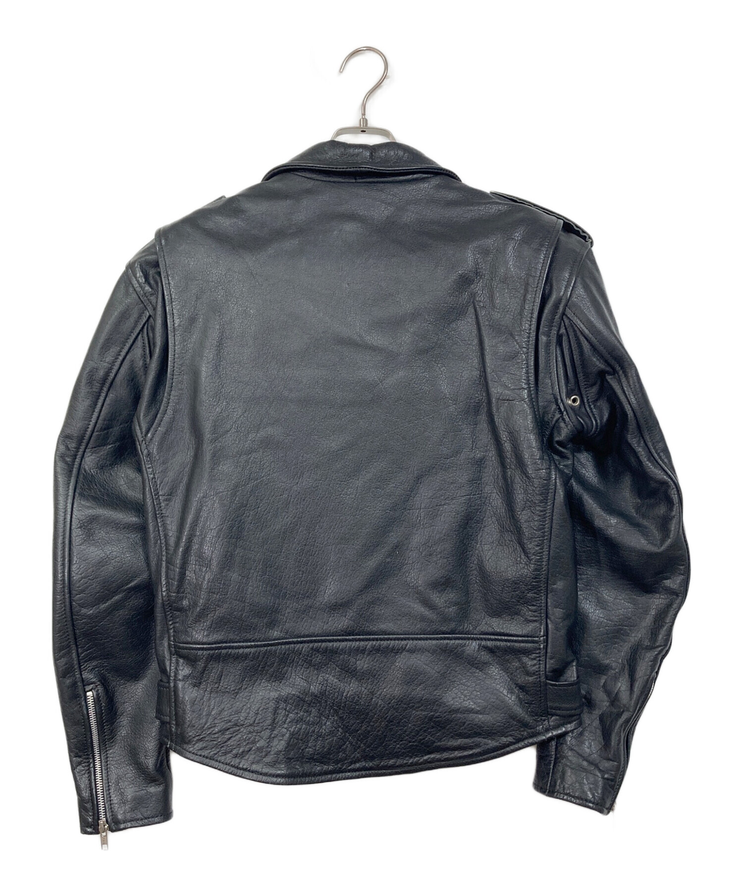 中古・古着通販】BP (ビーピー) 水牛革ライダースジャケット ブラック