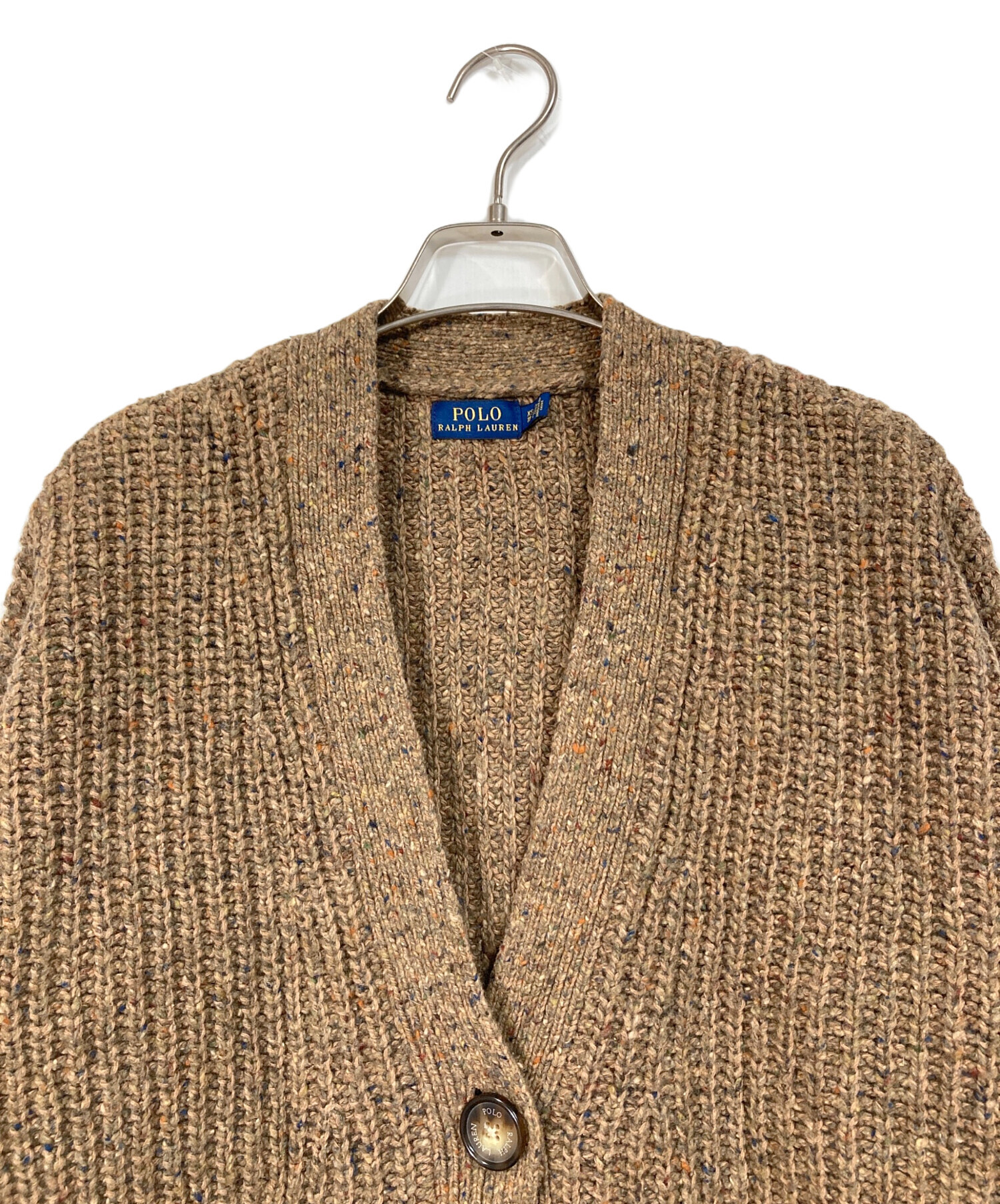 新品 タグ付き✨ポロラルフローレン カーディガン ポニー L 24年 ブラウン 中古・古着通販】POLO RALPH LAUREN (ポロ・ラルフローレン) ネップ