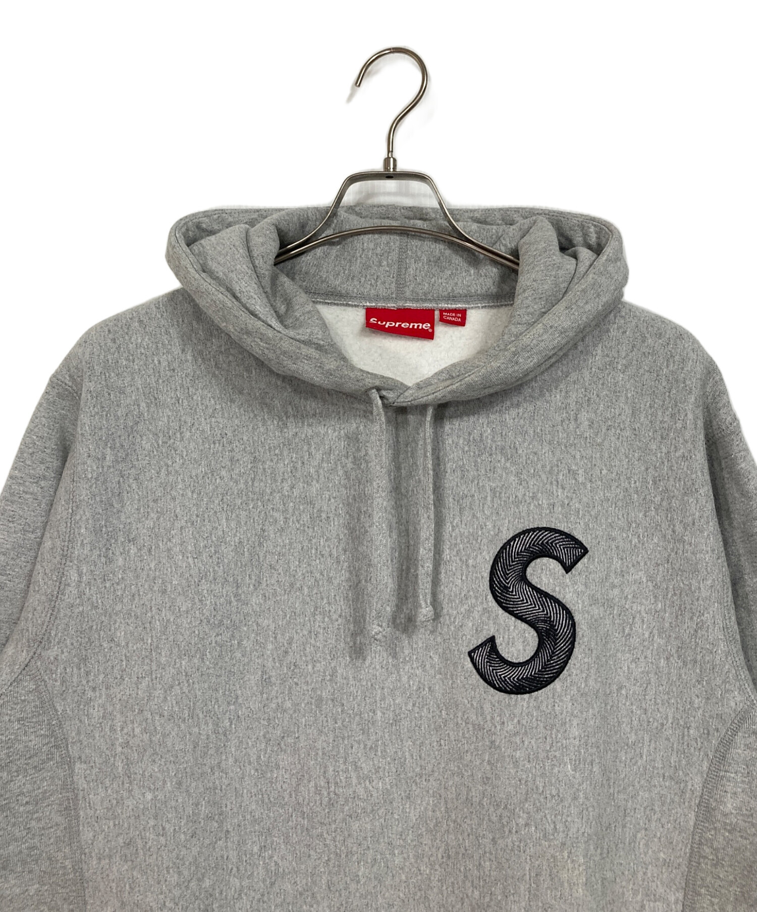 Supreme シュプリーム パーカー S グレー 【古着】【中古】【送料無料】 中古・古着通販】Supreme (シュプリーム) S LOGO HOODED SWEATSHIRTS