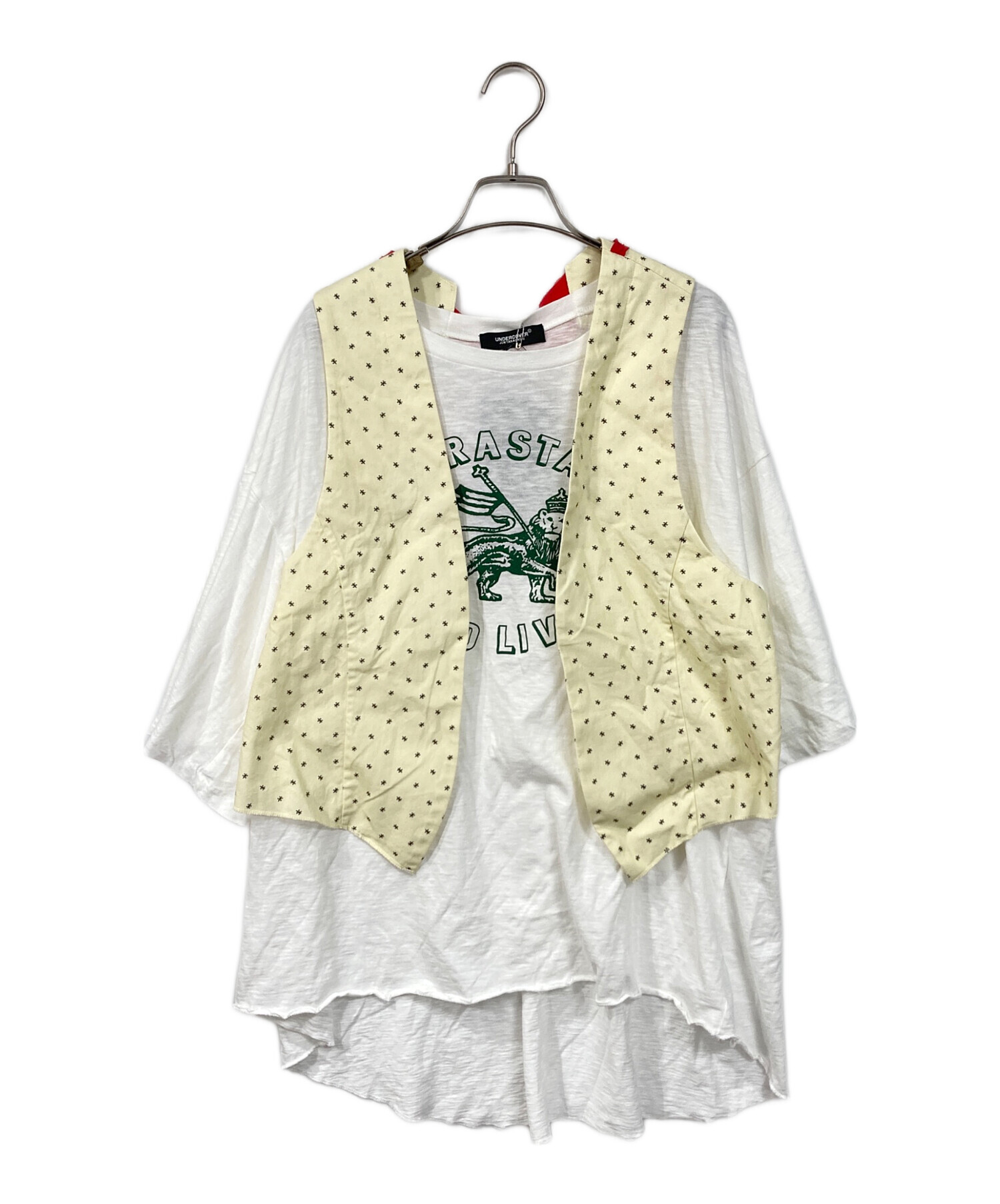 UNDERCOVER フード付きベスト サイズ3 中古・古着通販】UNDERCOVER (アンダーカバー) ベスト付きビッグT