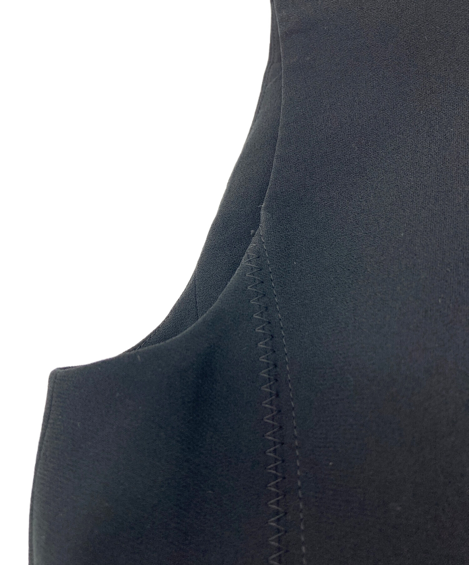 中古・古着通販】theory (セオリー) SATIN CREPE ZIGZAG VEST ブラック
