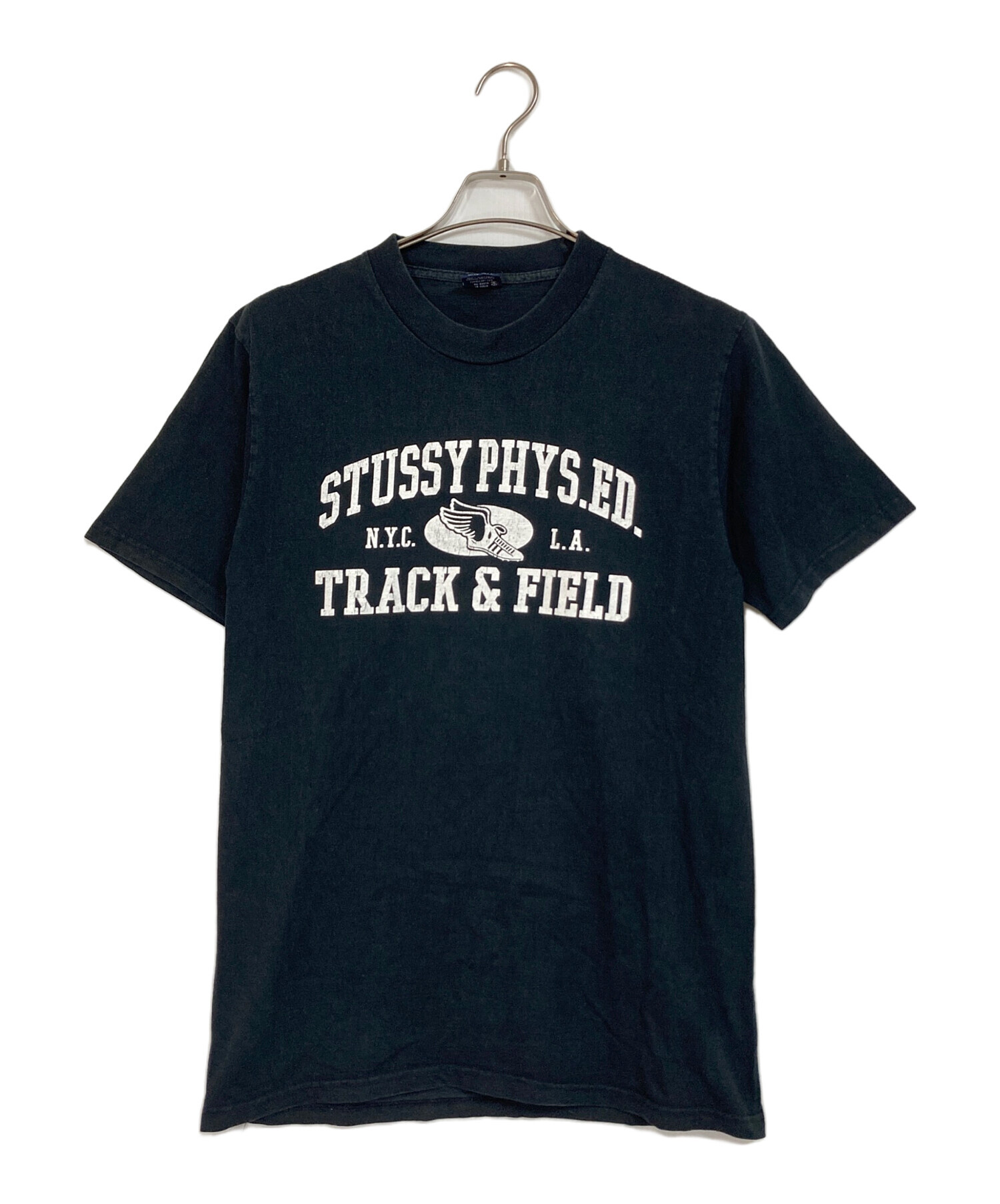 old stussy 紺タグ　シアサッカー　半袖シャツ 中古・古着通販】stussy (ステューシー) 【古着】USA製 紺タグ 半袖T