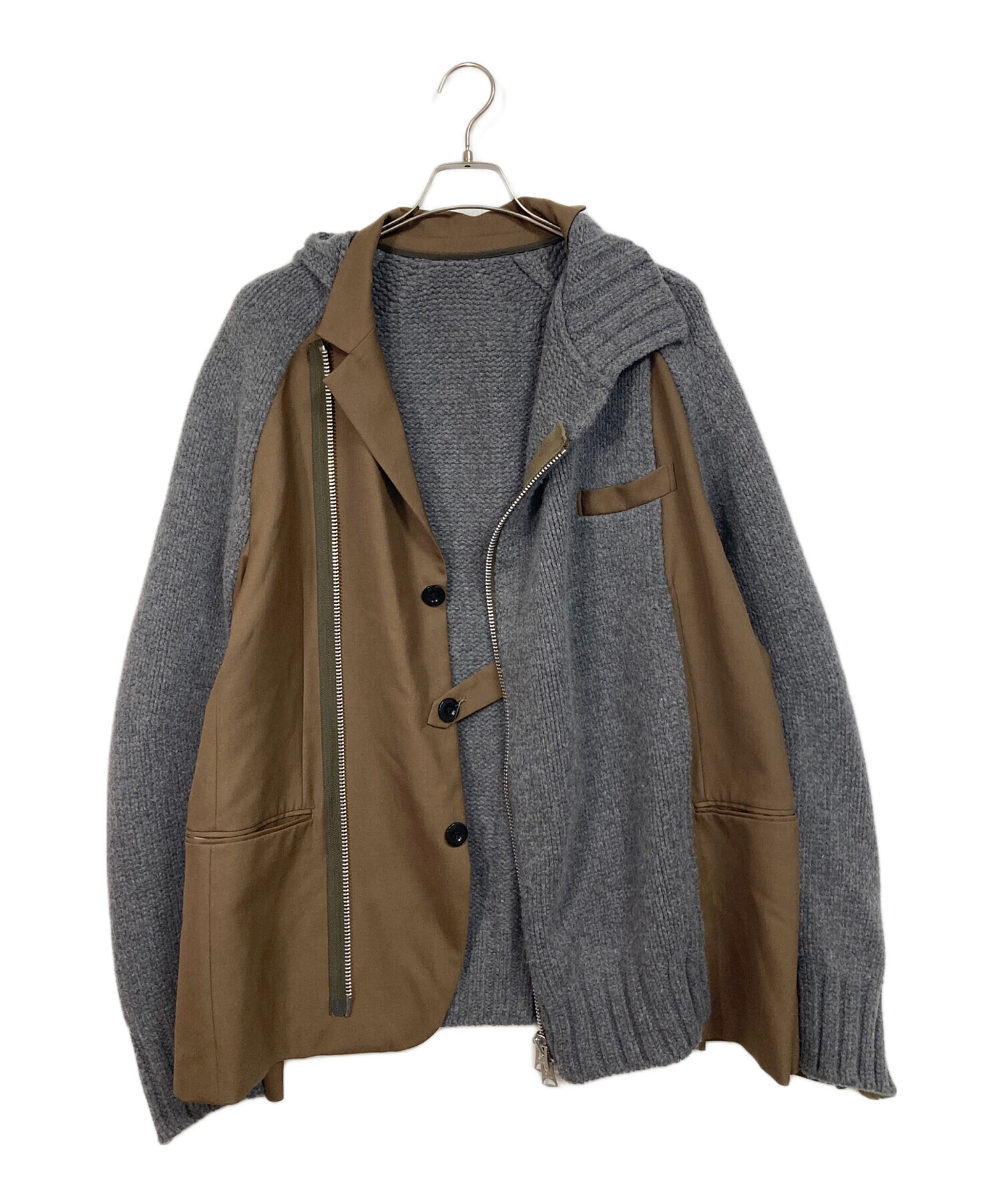 中古・古着通販】sacai (サカイ) sacai Suiting Wool Knit Jacket