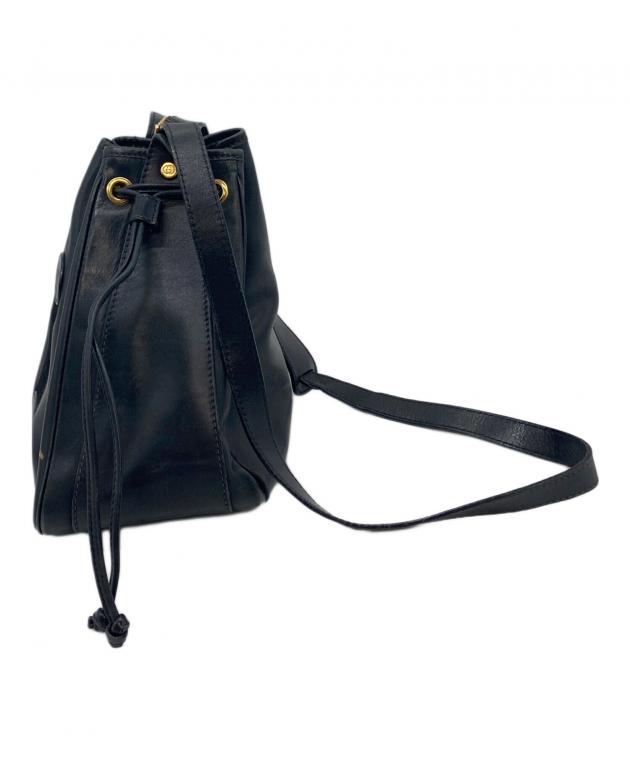 中古・古着通販】GUCCI (グッチ) 巾着ショルダーバッグ ブラック