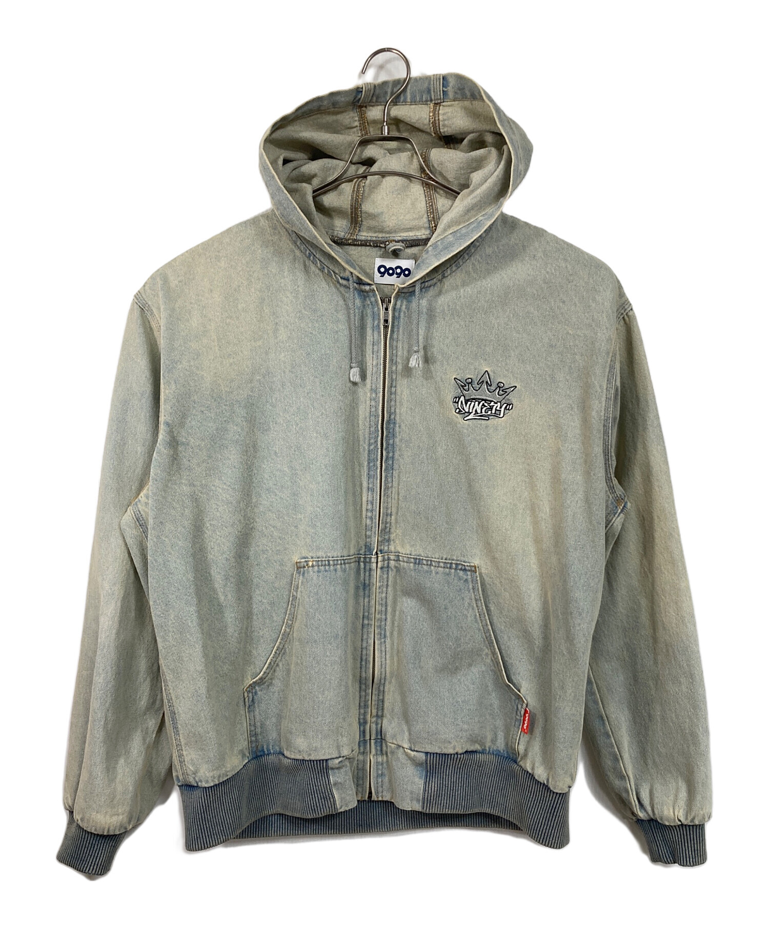 中古・古着通販】9090 (9090) King Logo Vintage Denim Hoodie キング