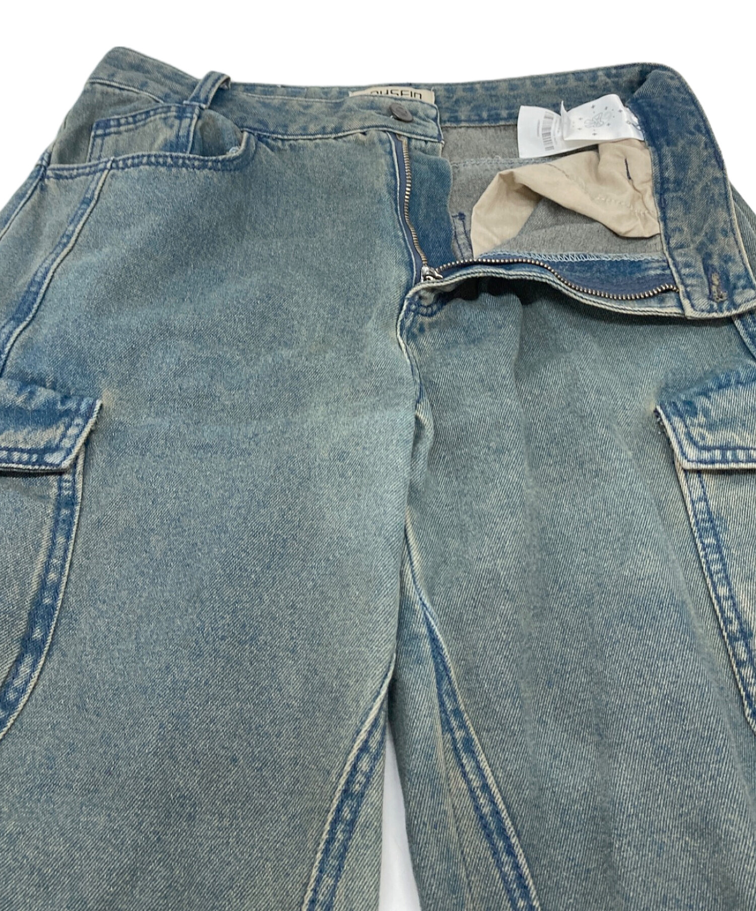 中古・古着通販】coyseio (コイセイオ) デニムカーゴパンツ ブルー