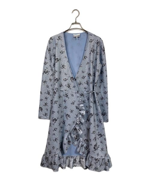 ‼️GWセール‼️ ✨新品タグ付き✨GANNI Vネックカーディガン 中古・古着通販】GANNI (ガニー) ラメロングカーディガン 総柄 スカイ