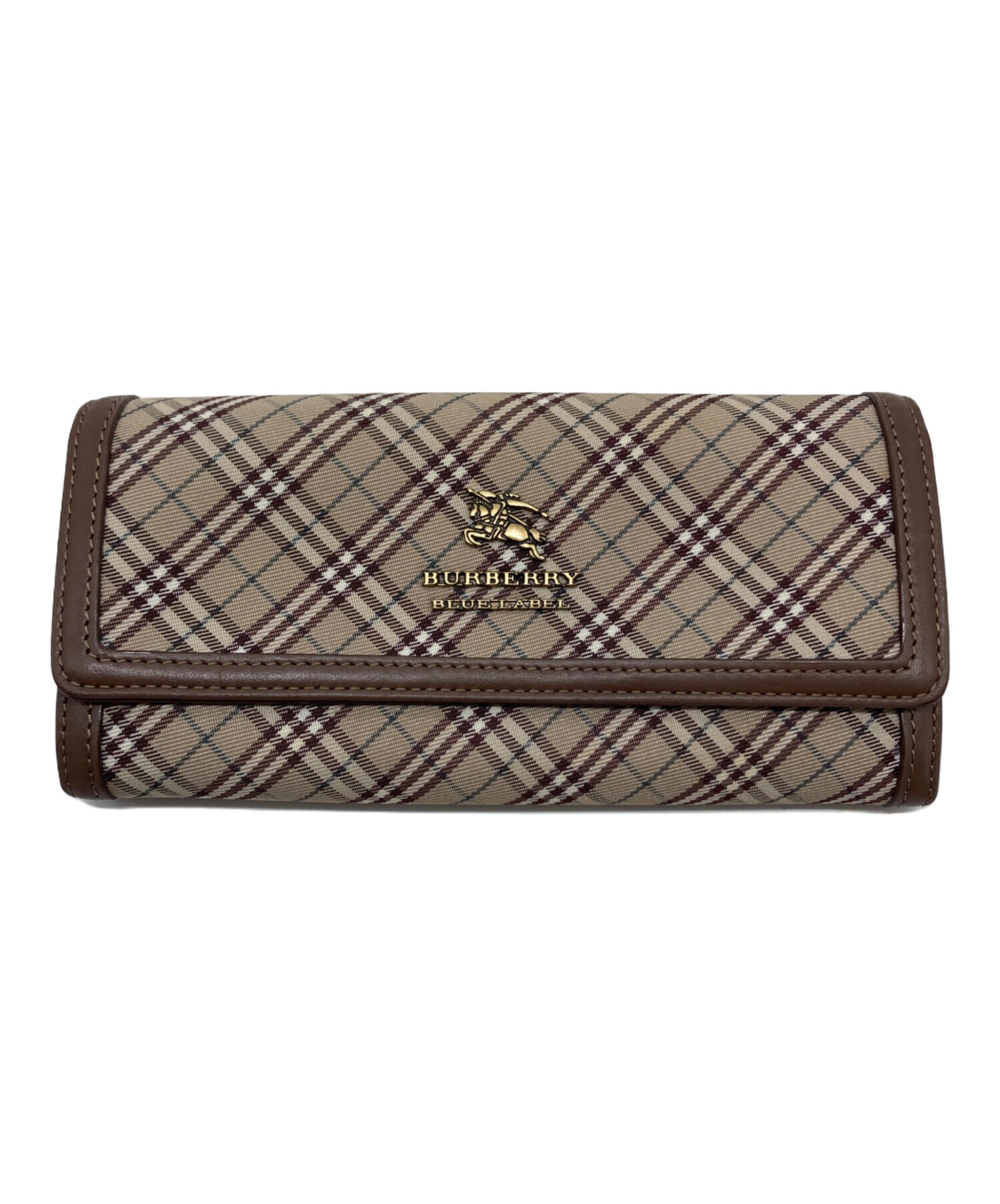 BURBERRY BLUE LABEL 長財布 チェック柄　Used 中古・古着通販】BURBERRY BLUE LABEL (バーバリー ブルー レーベル